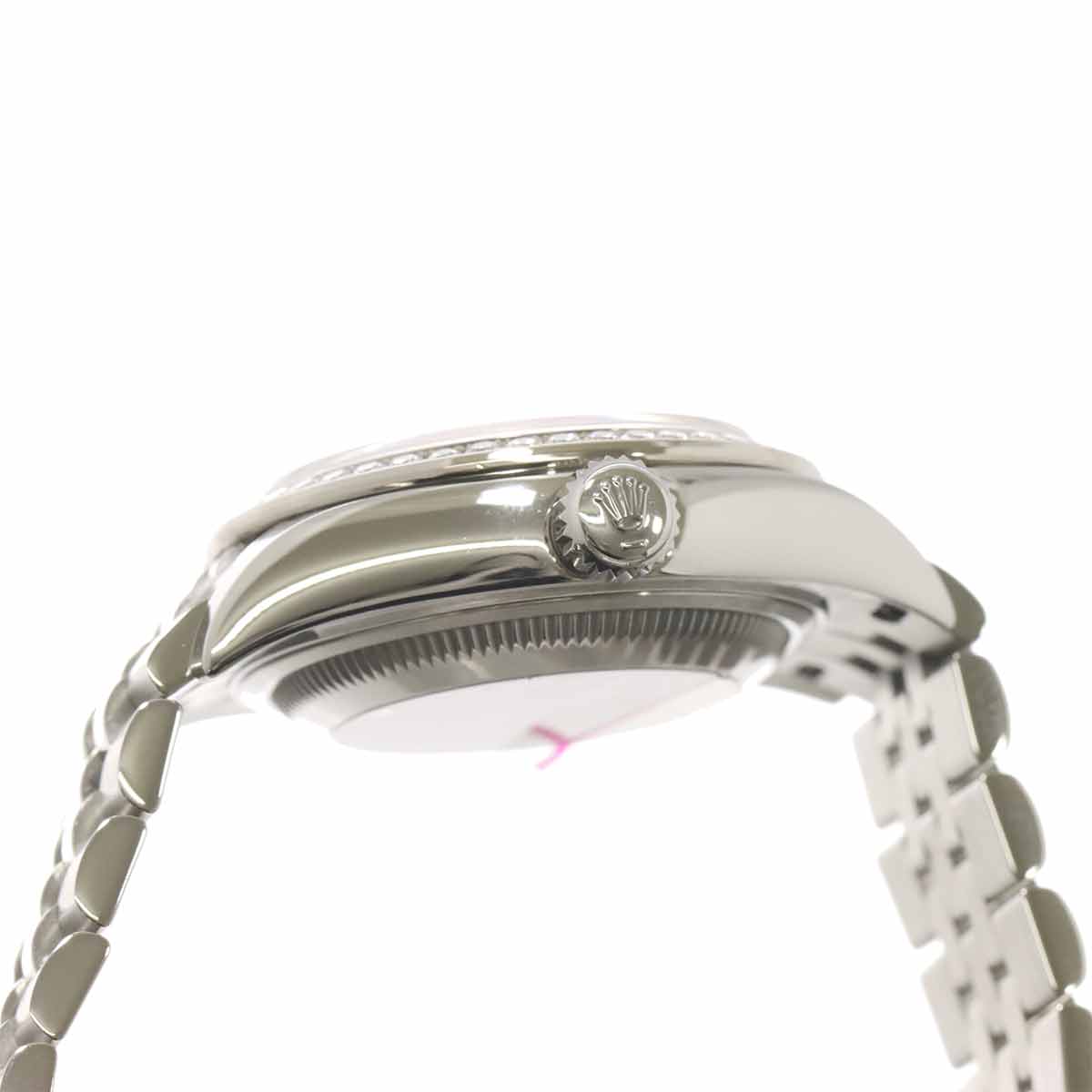 Datejust 279384RBR Serial Random 750 WG Diamond Bezel Silver Dial