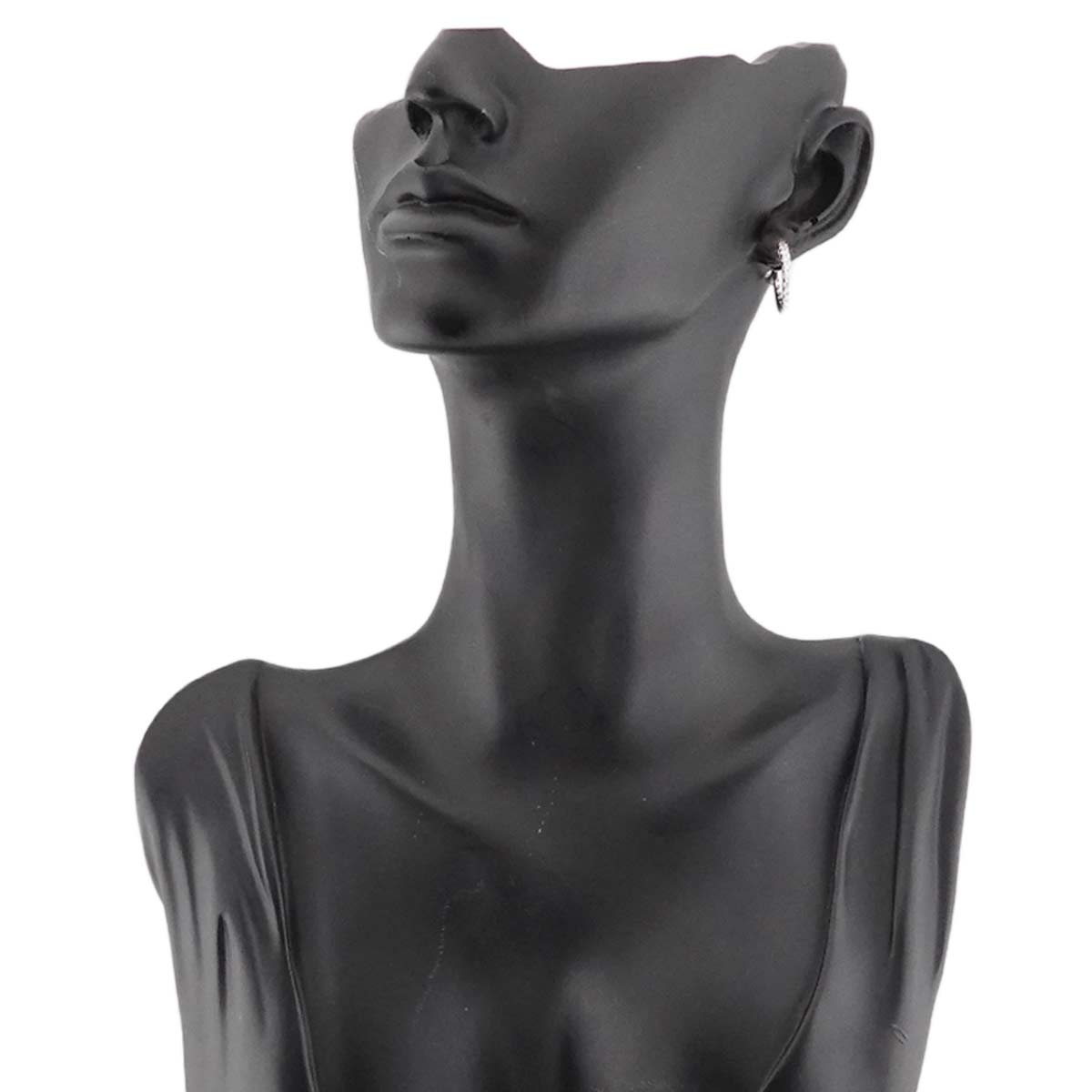 Diamond 0.35ct/0.35ct Earrings Clip-on 18K K18 WG 750