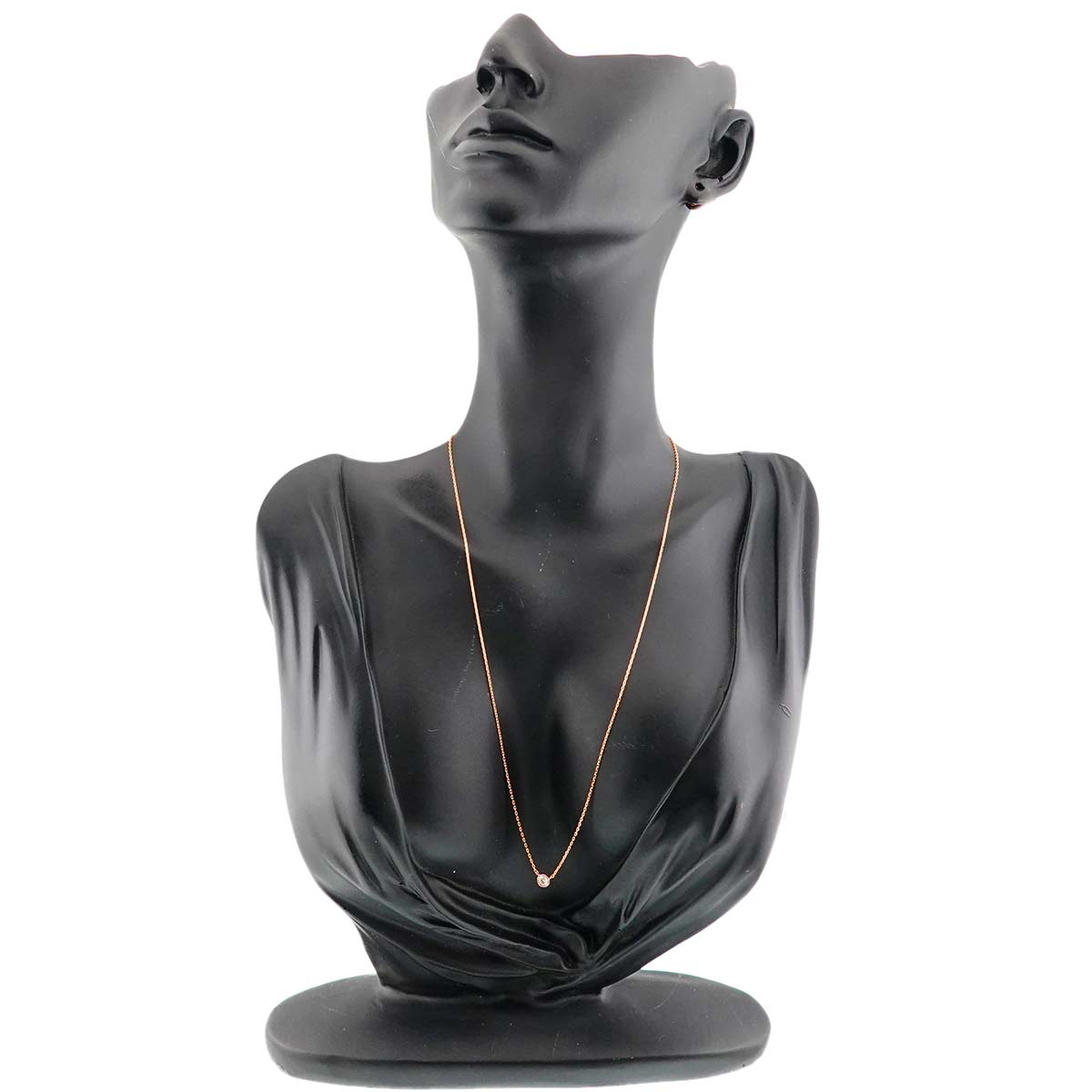 Diamond 0.10ct Necklace 18K Pink Gold 750