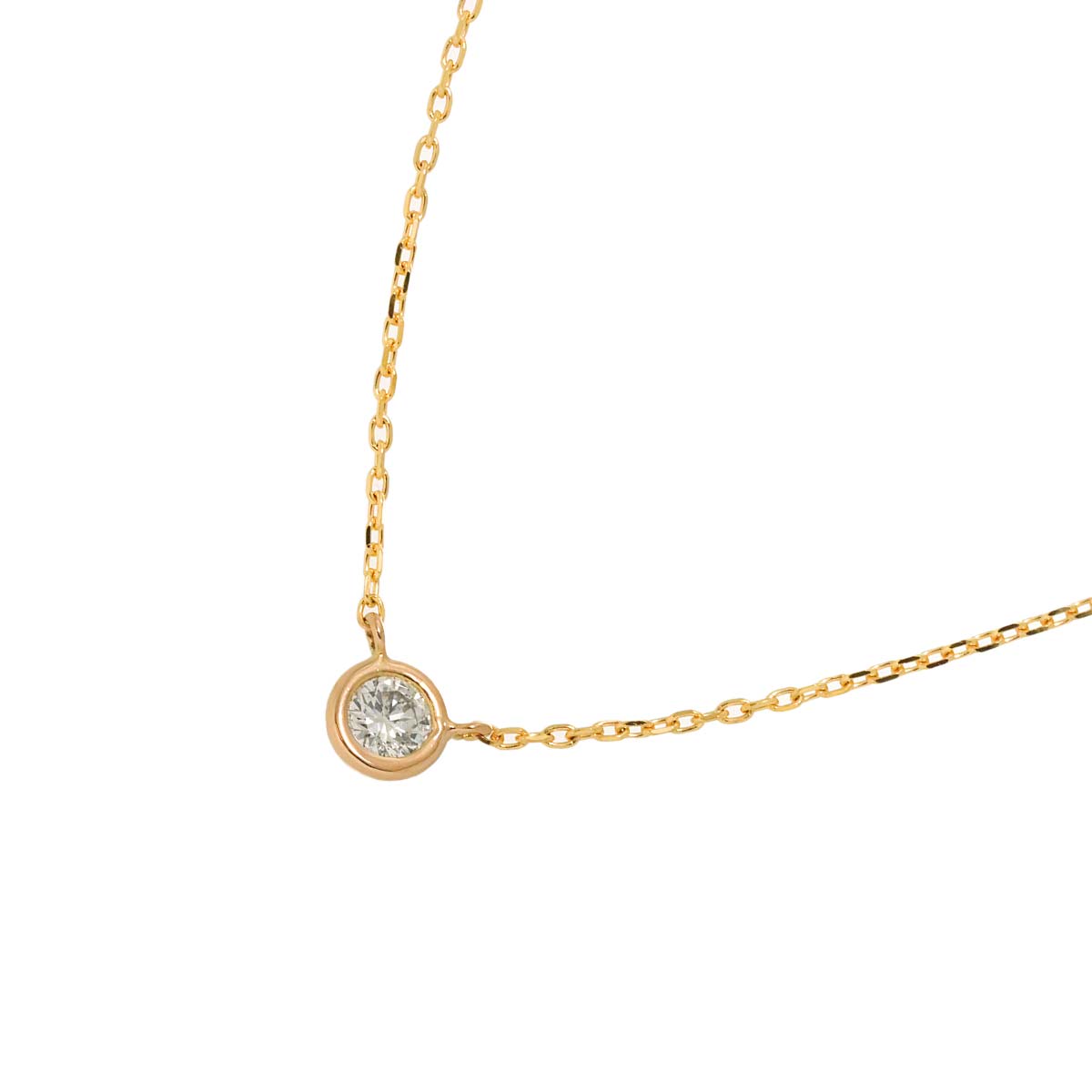 Diamond 0.10ct Necklace 18K Pink Gold 750