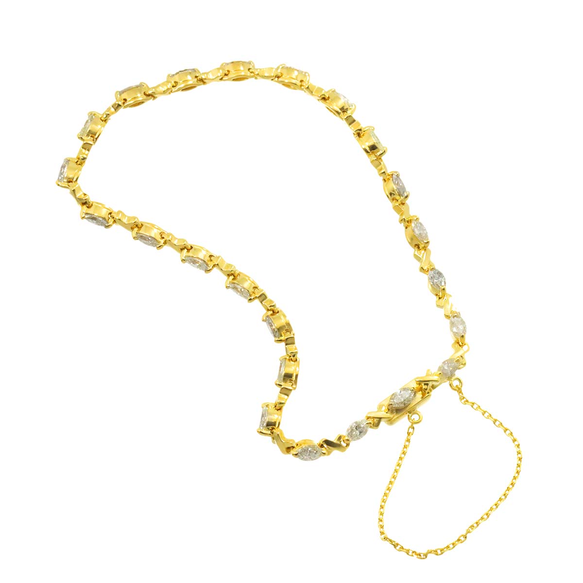 Diamond 2.27ct Bracelet K18 YG Yellow Gold 750