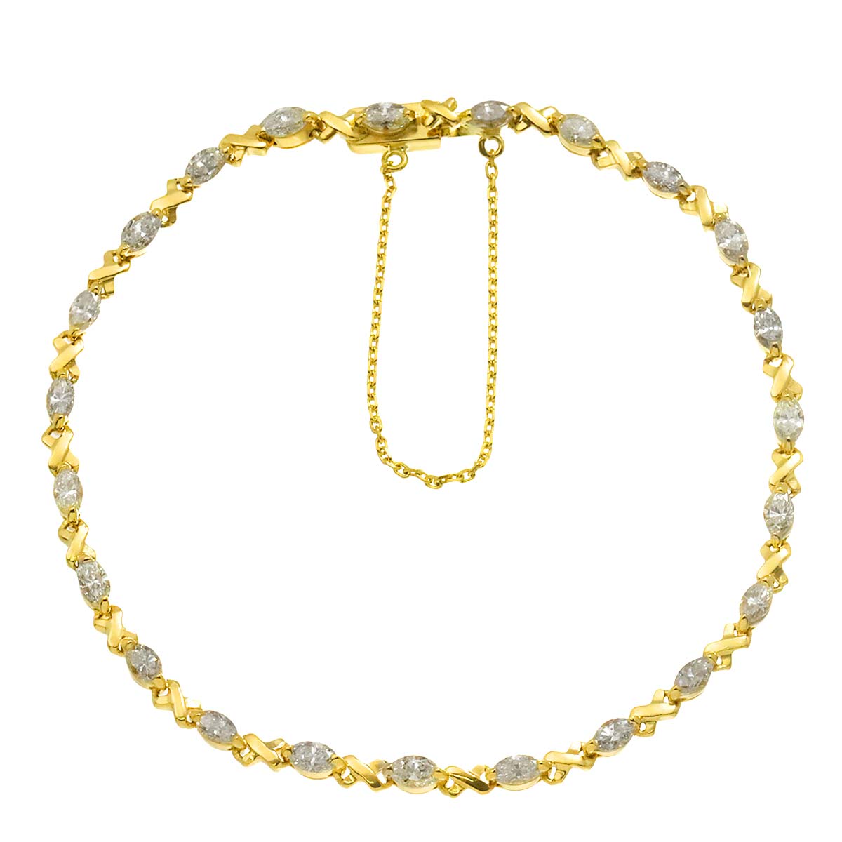 Diamond 2.27ct Bracelet K18 YG Yellow Gold 750