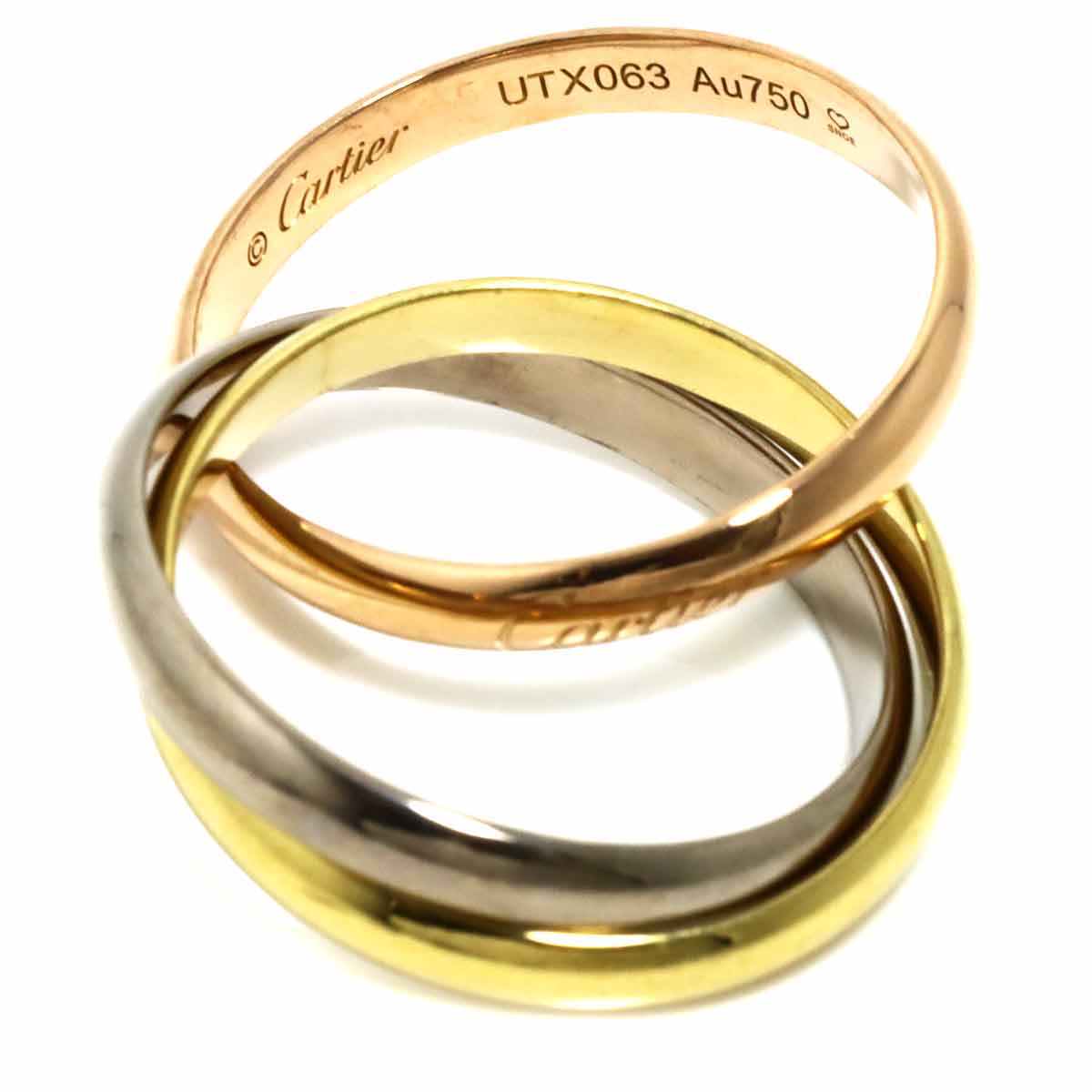 Trinity MM Ring 18K YG WG PG 750 Size65 10.75-11(US)