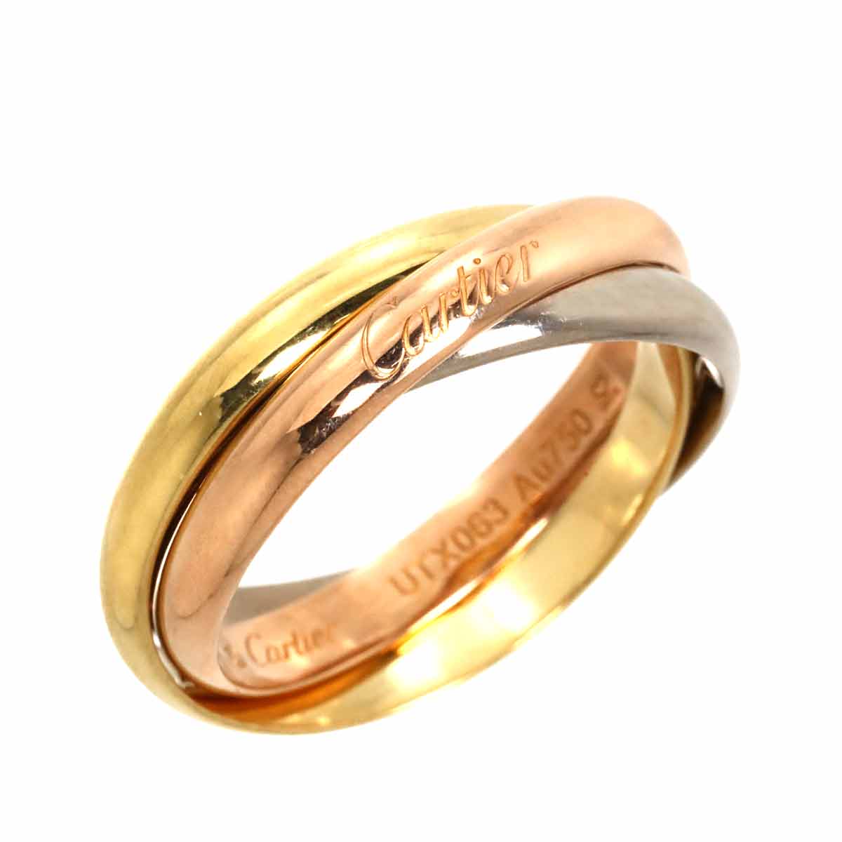 Trinity MM Ring 18K YG WG PG 750 Size65 10.75-11(US)