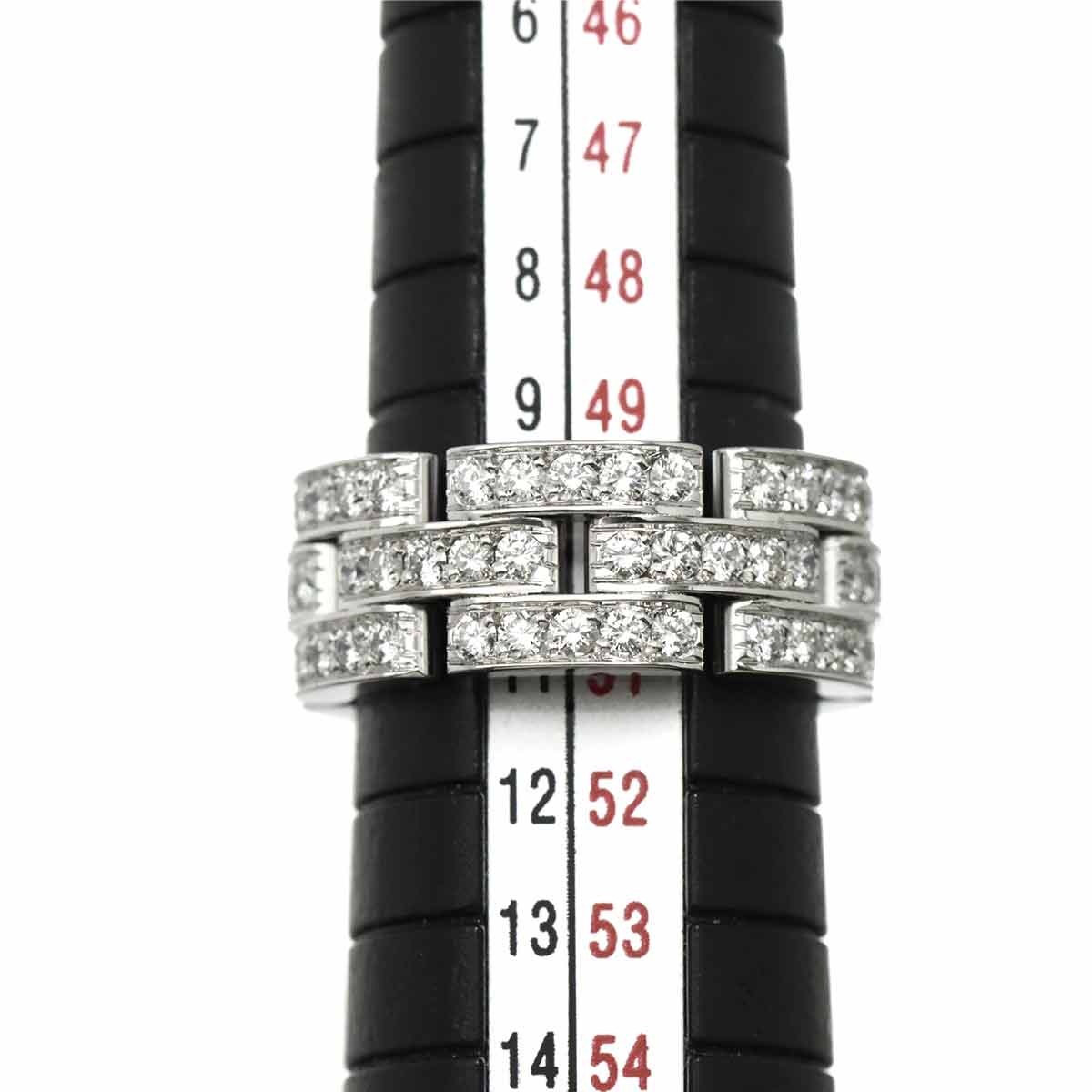 Maillon Panthere Diamond Ring 18K WG 750 Size51 5.25(US)