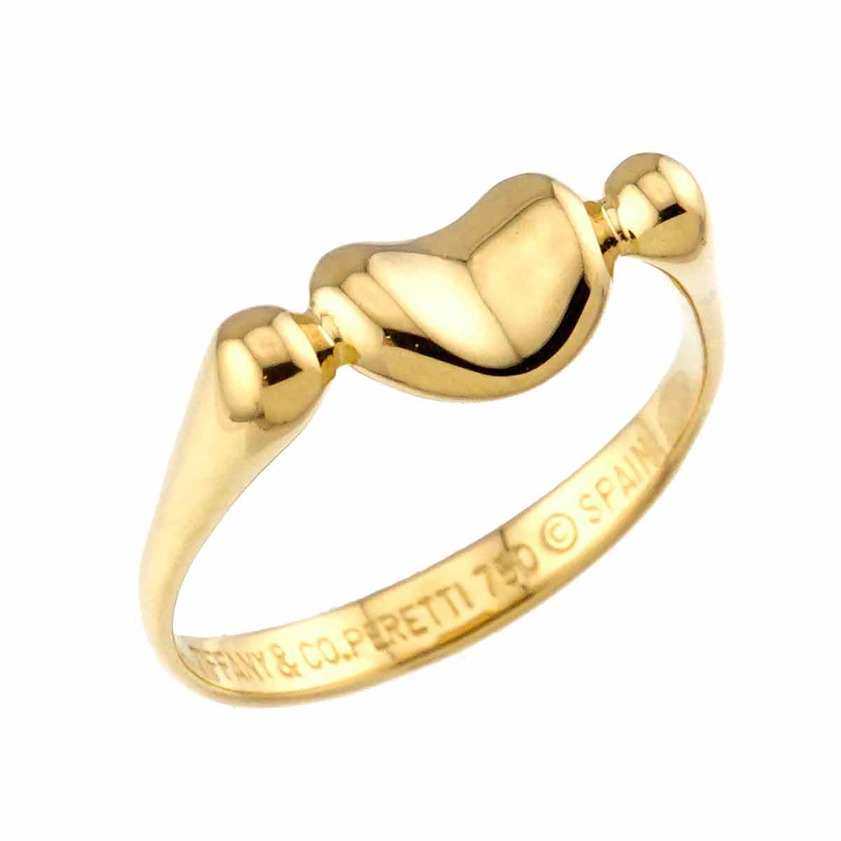 Bean Ring 18K Yellow Gold 750 Size5.5-5.75(US)