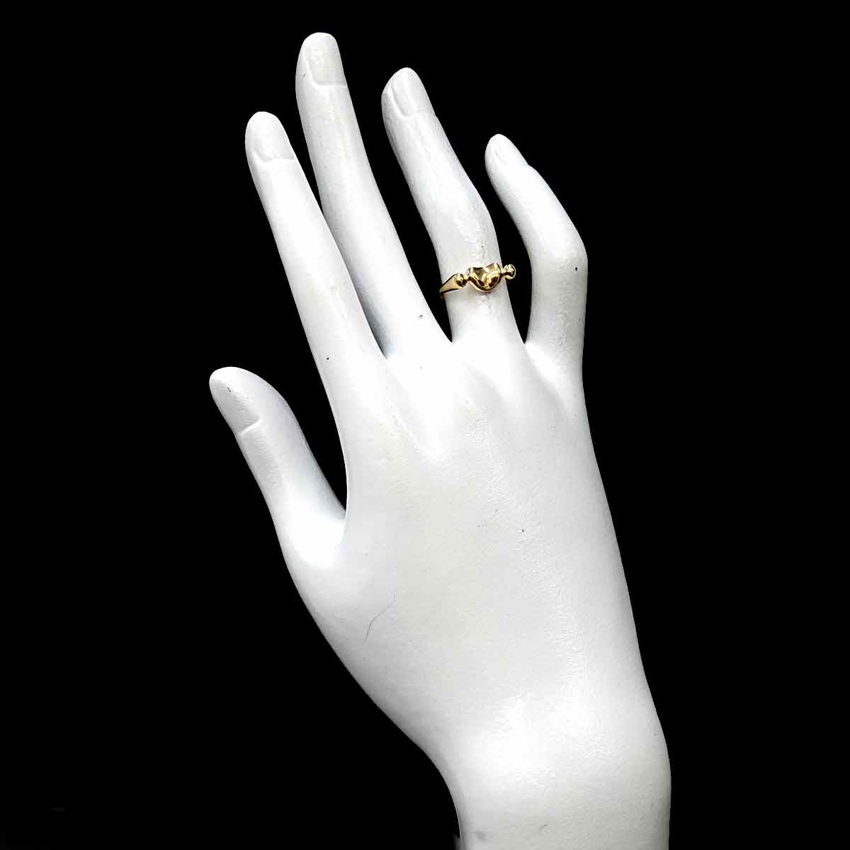 Bean Ring 18K Yellow Gold 750 Size5.5-5.75(US)