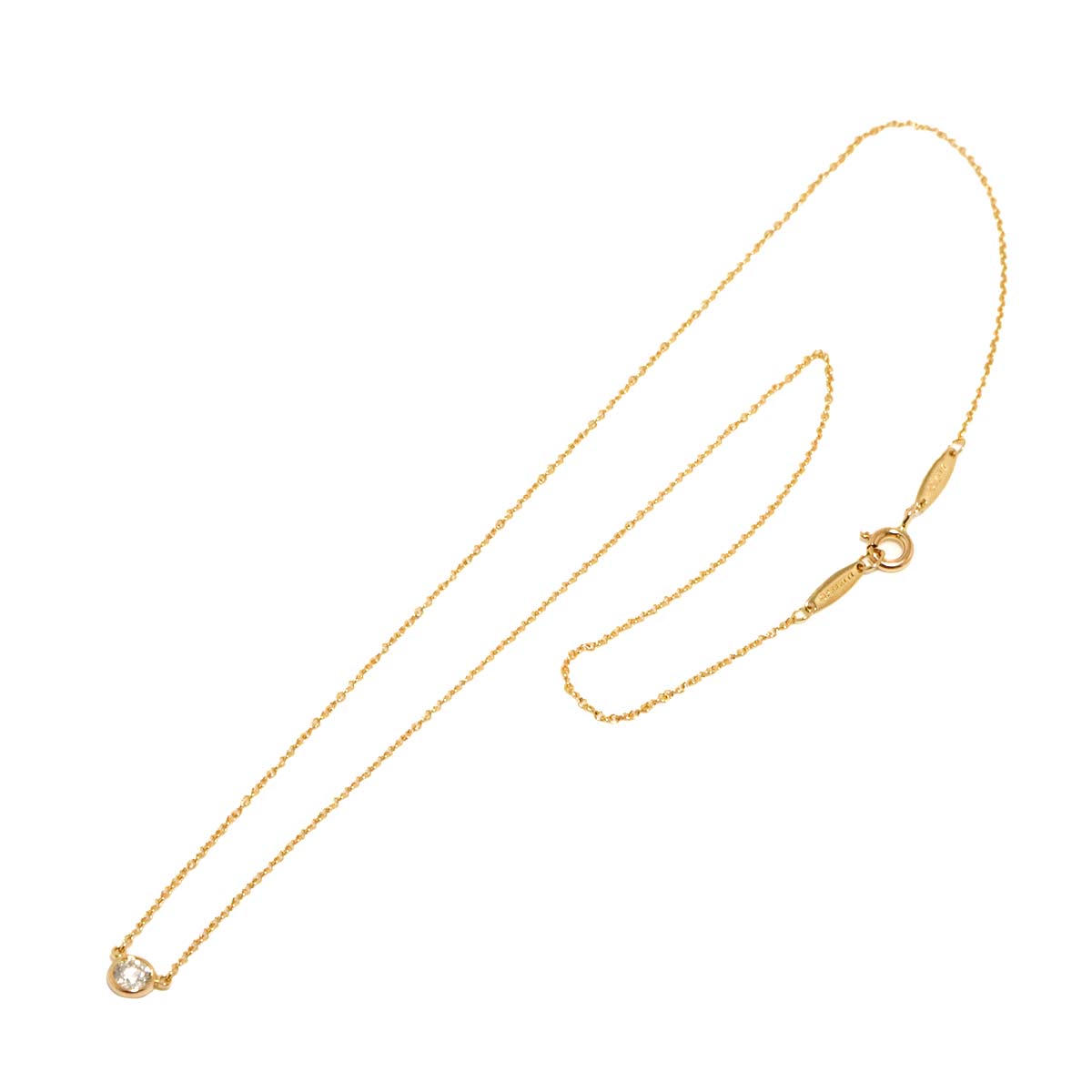 By The Yard Diamond 0.18ct H/VVS1/3EX Necklace 18K PG 750