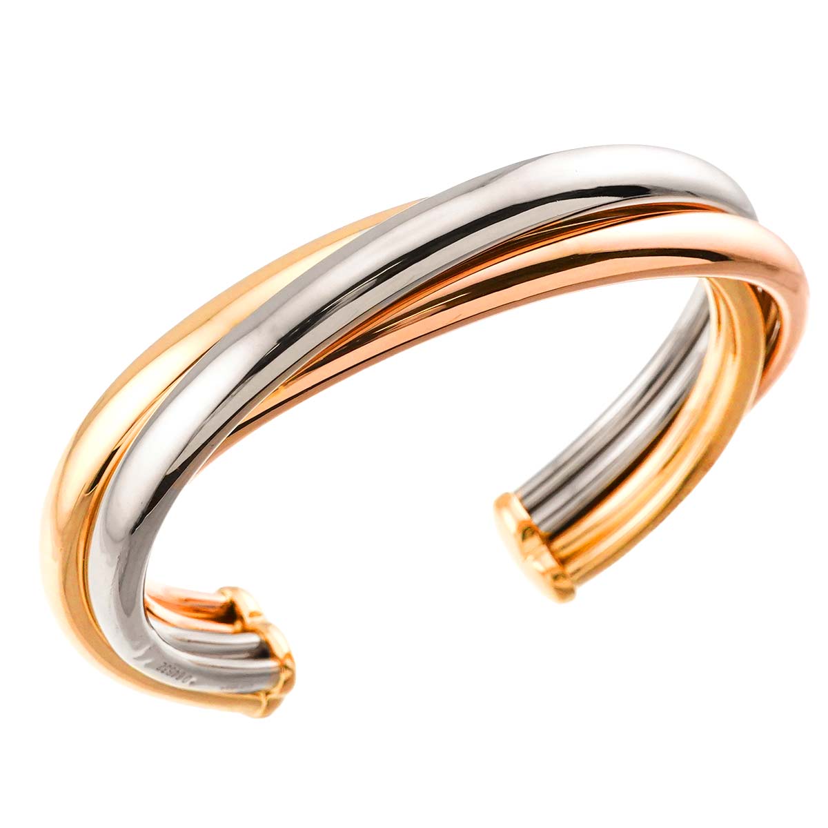 Trinity Bangle Bracelet 18K YG WG PG 750