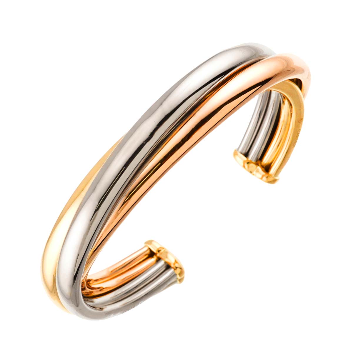 Trinity Bangle Bracelet 18K YG WG PG 750