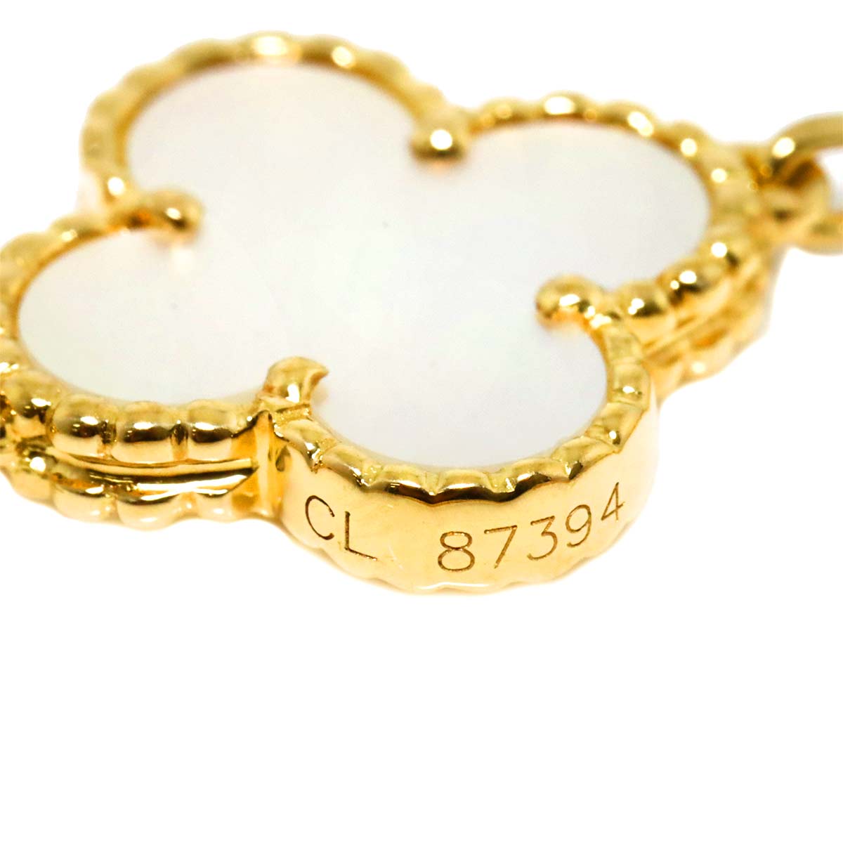 Vintage Alhambra MOP Necklace 18K YG