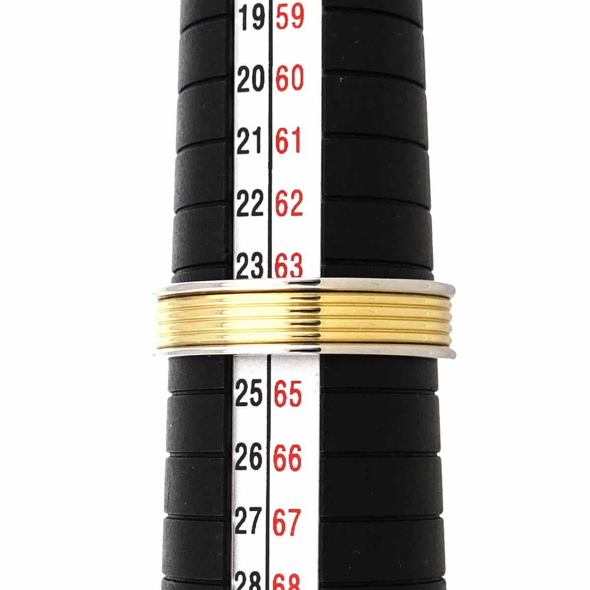 Band Ring 18K YG 750 Pt Platinum Size10.25-10.5(US)