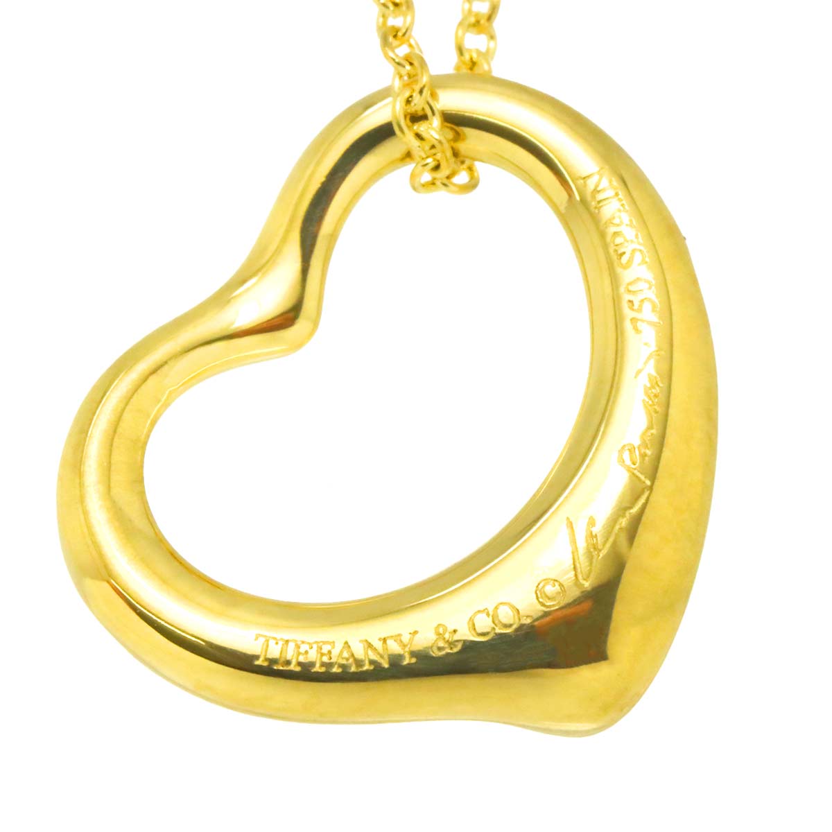 Open Heart Necklace 18K Yellow Gold 750