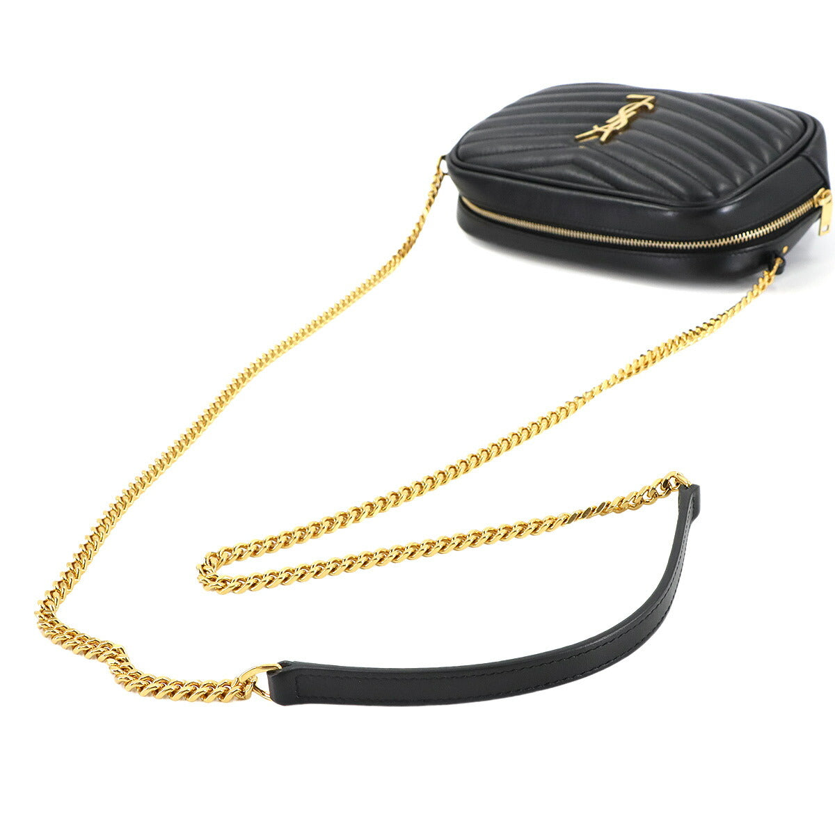 Lou Mini Chain Shoulder Bag Leather Black 748849 Purse
