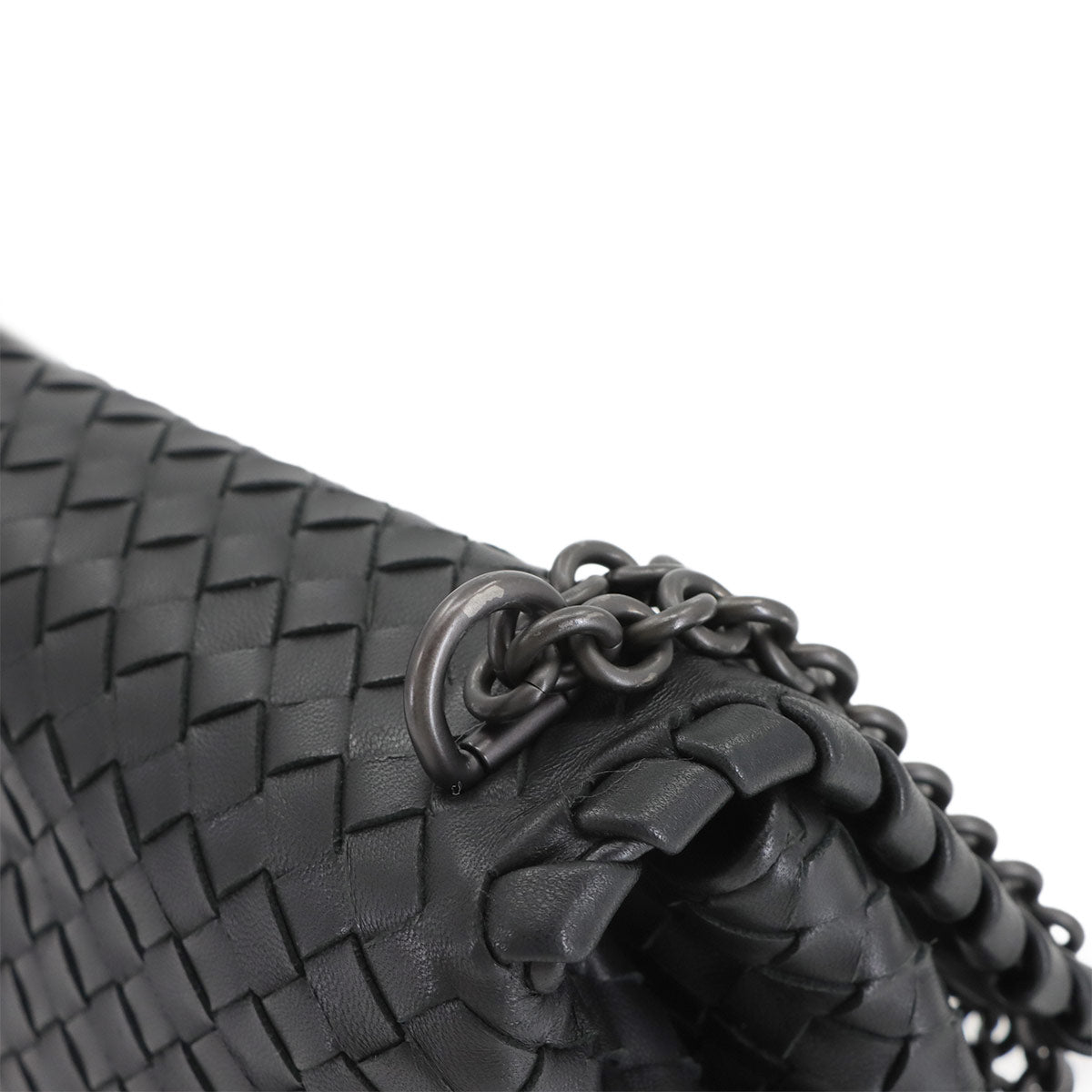 Intrecciato Olimpia Small Shoulder Bag Leather Black