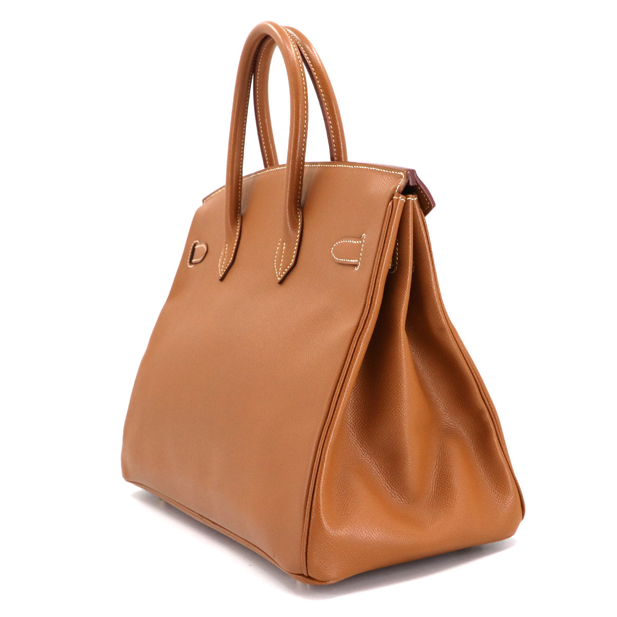 Birkin 35 Couchevel Epsom Gold Hand Bag Purse Brown
