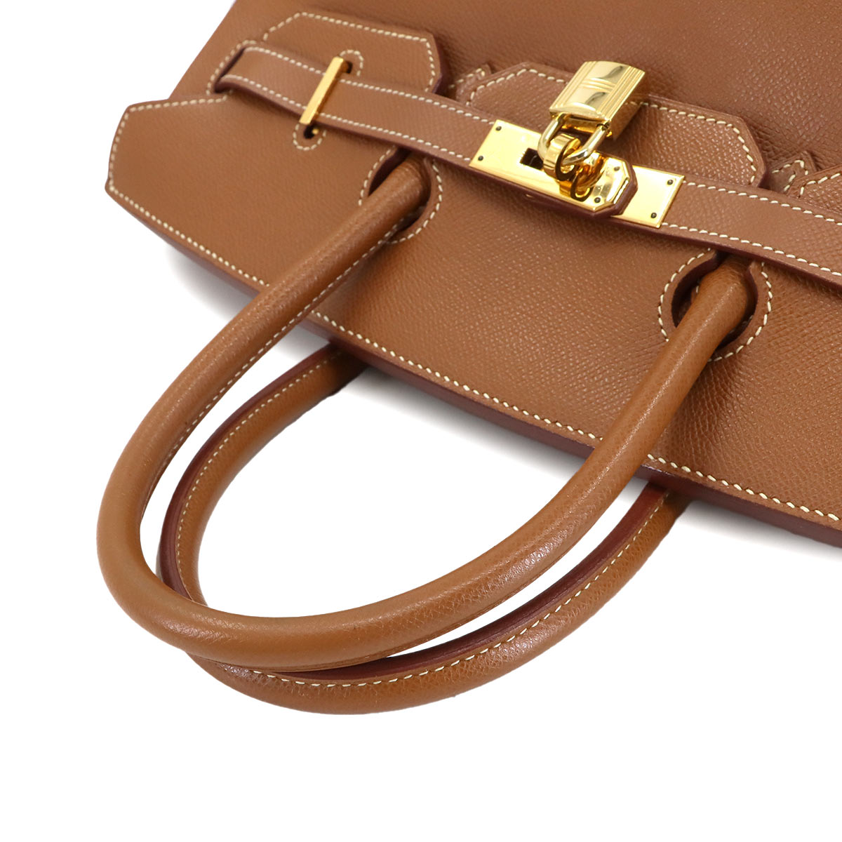 Birkin 35 Couchevel Epsom Gold Hand Bag Purse Brown