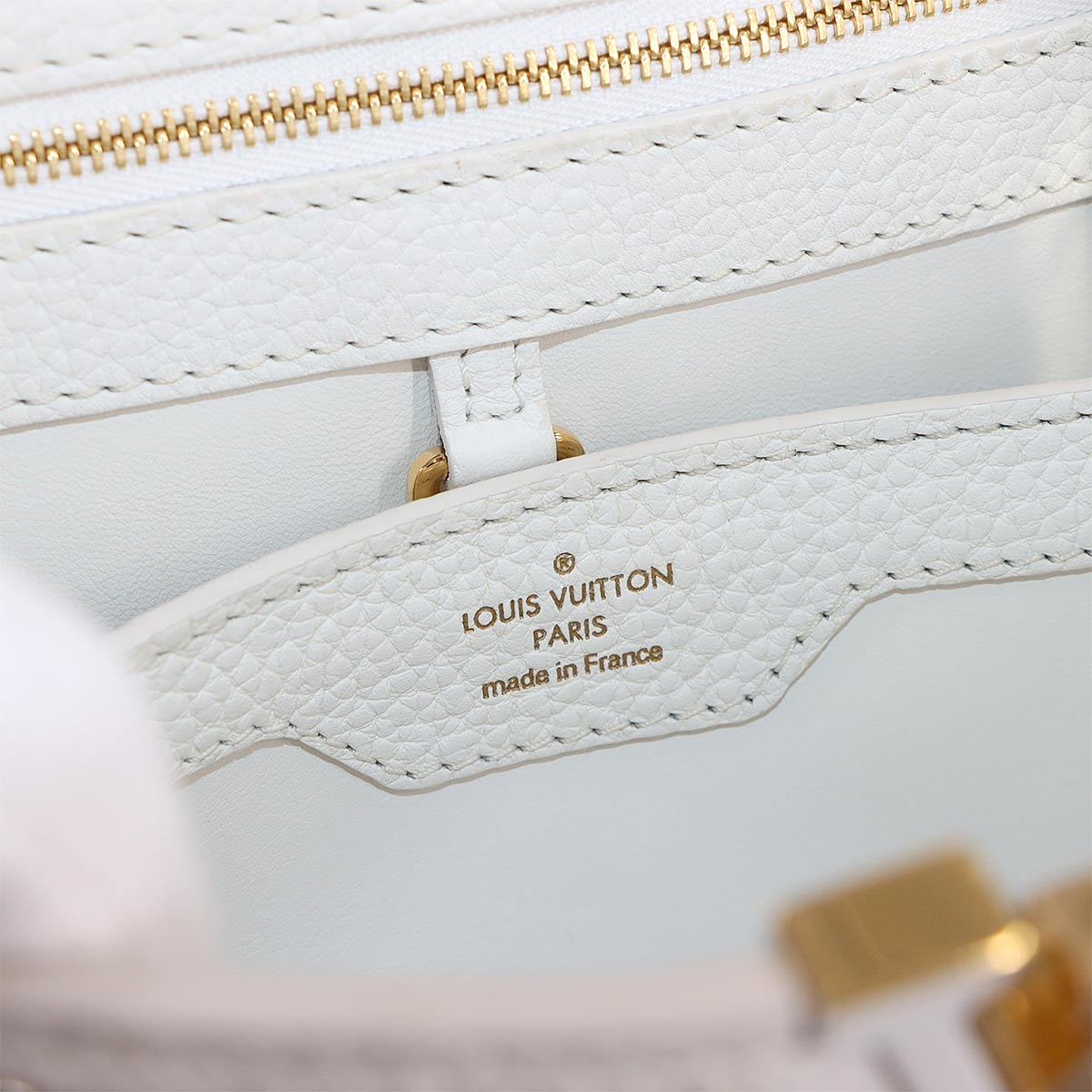 Capucines BB 2way Hand Shoulder Bag Taurillon White