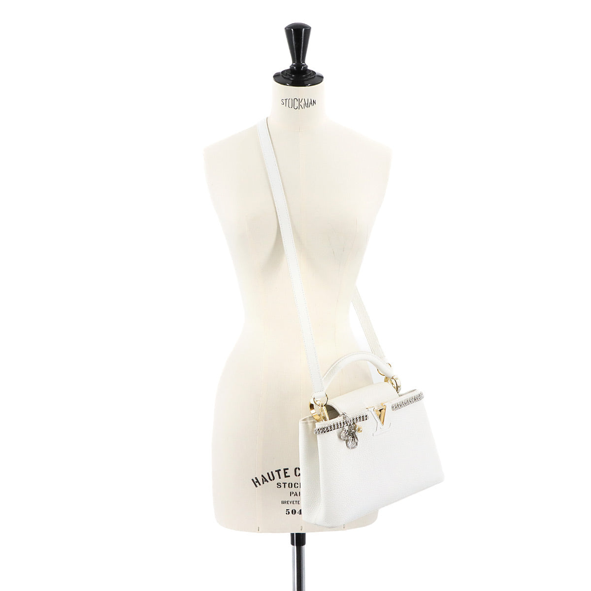 Capucines BB 2way Hand Shoulder Bag Taurillon White