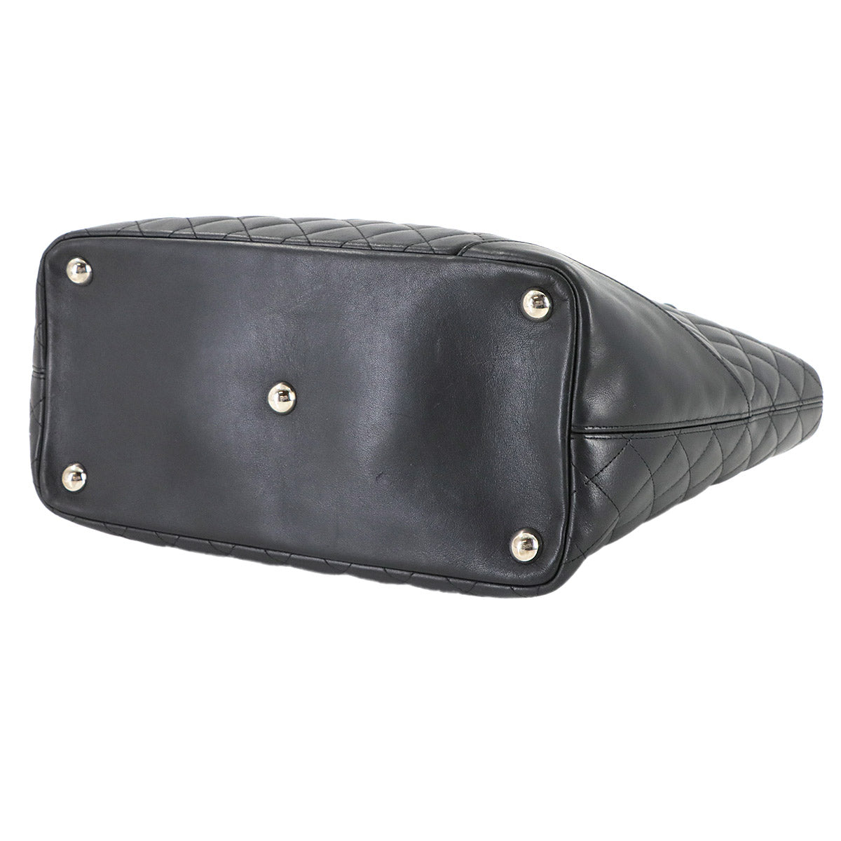 Cambon Line Large Tote Bag Leather Enamel Black A25169 Purse