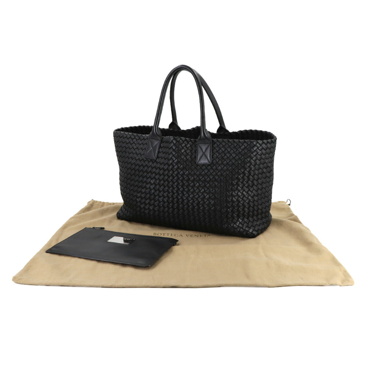 Intrecciato Cabat MM Tote Bag Leather Black 115664