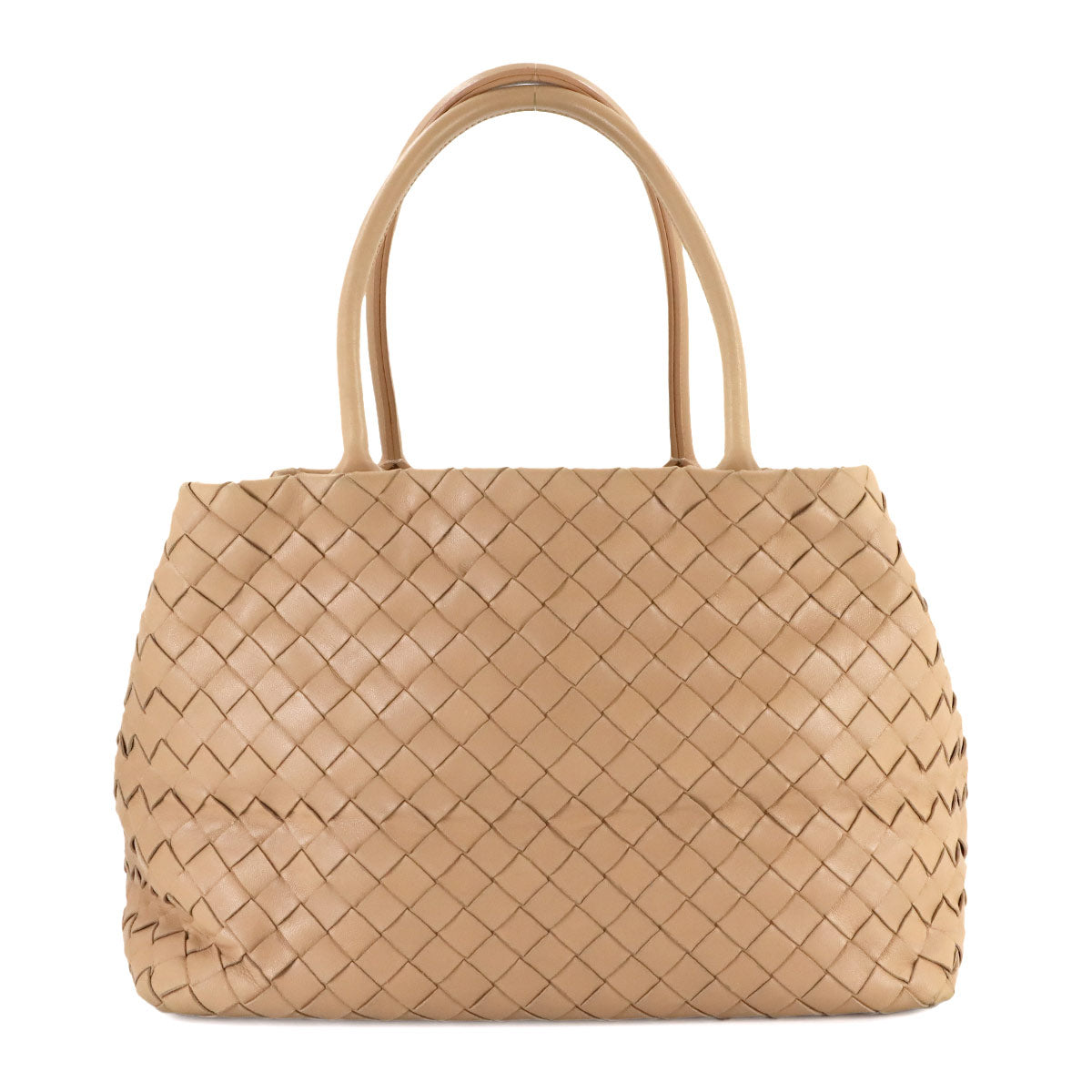 Intrecciato Tote Bag Leather Beige Purse