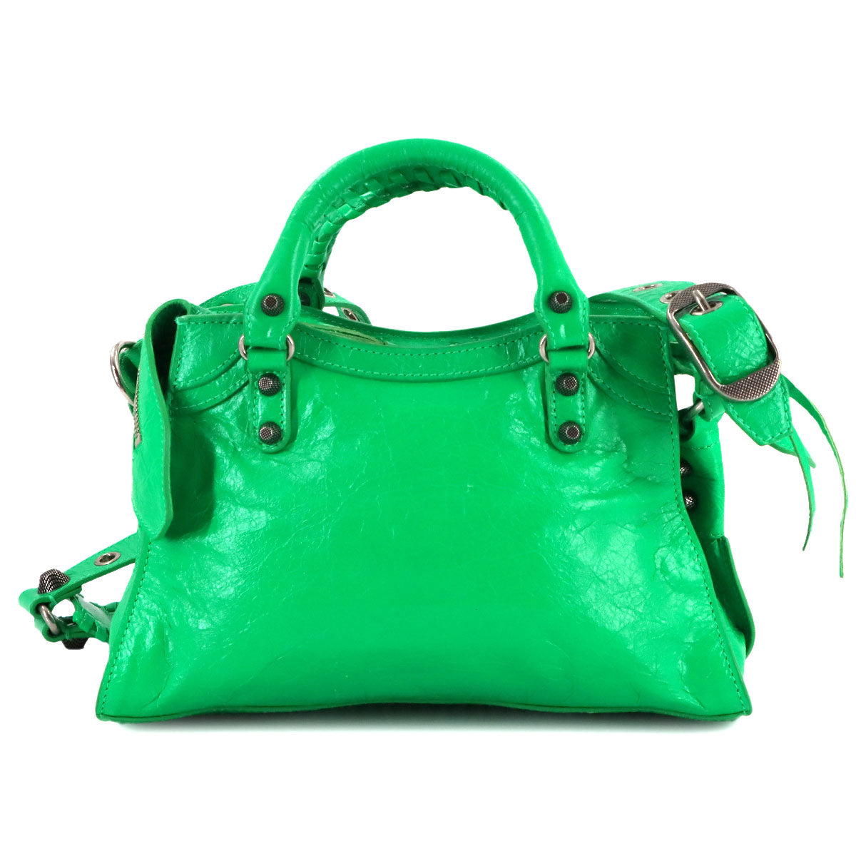 Neo Cagole XS Hand Shoulder Bag Leather Green 700940
