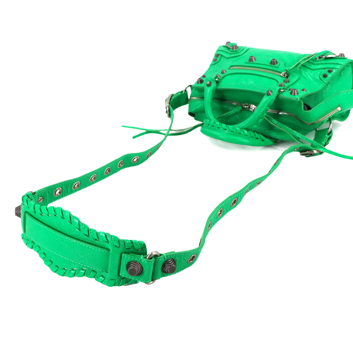 Neo Cagole XS Hand Shoulder Bag Leather Green 700940