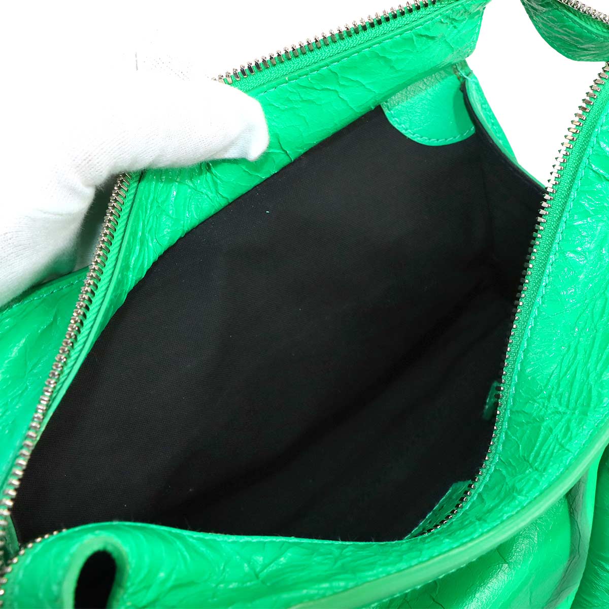 Neo Cagole XS Hand Shoulder Bag Leather Green 700940