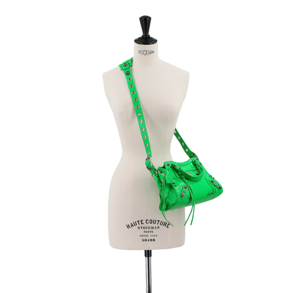 Neo Cagole XS Hand Shoulder Bag Leather Green 700940