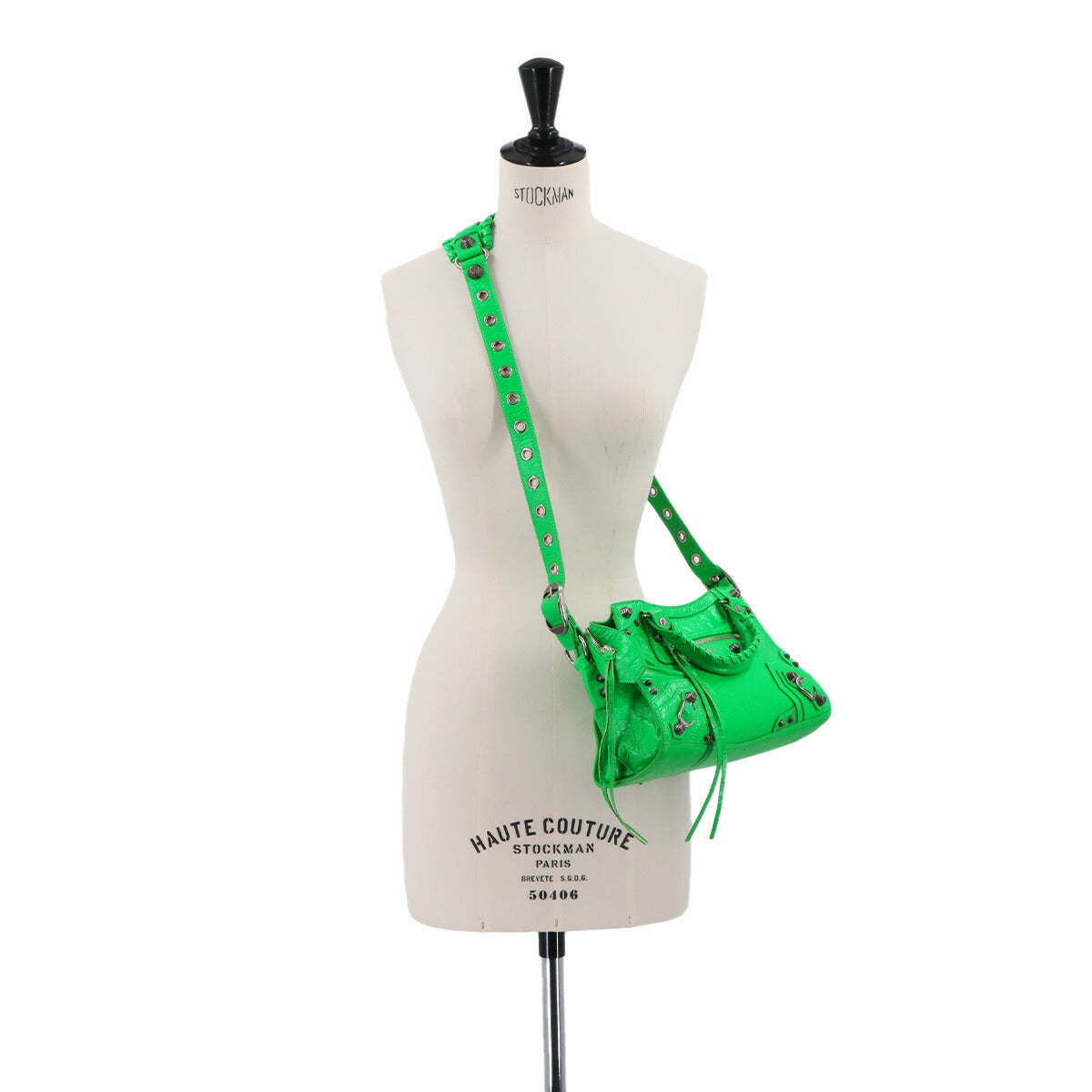 Neo Cagole XS Hand Shoulder Bag Leather Green 700940