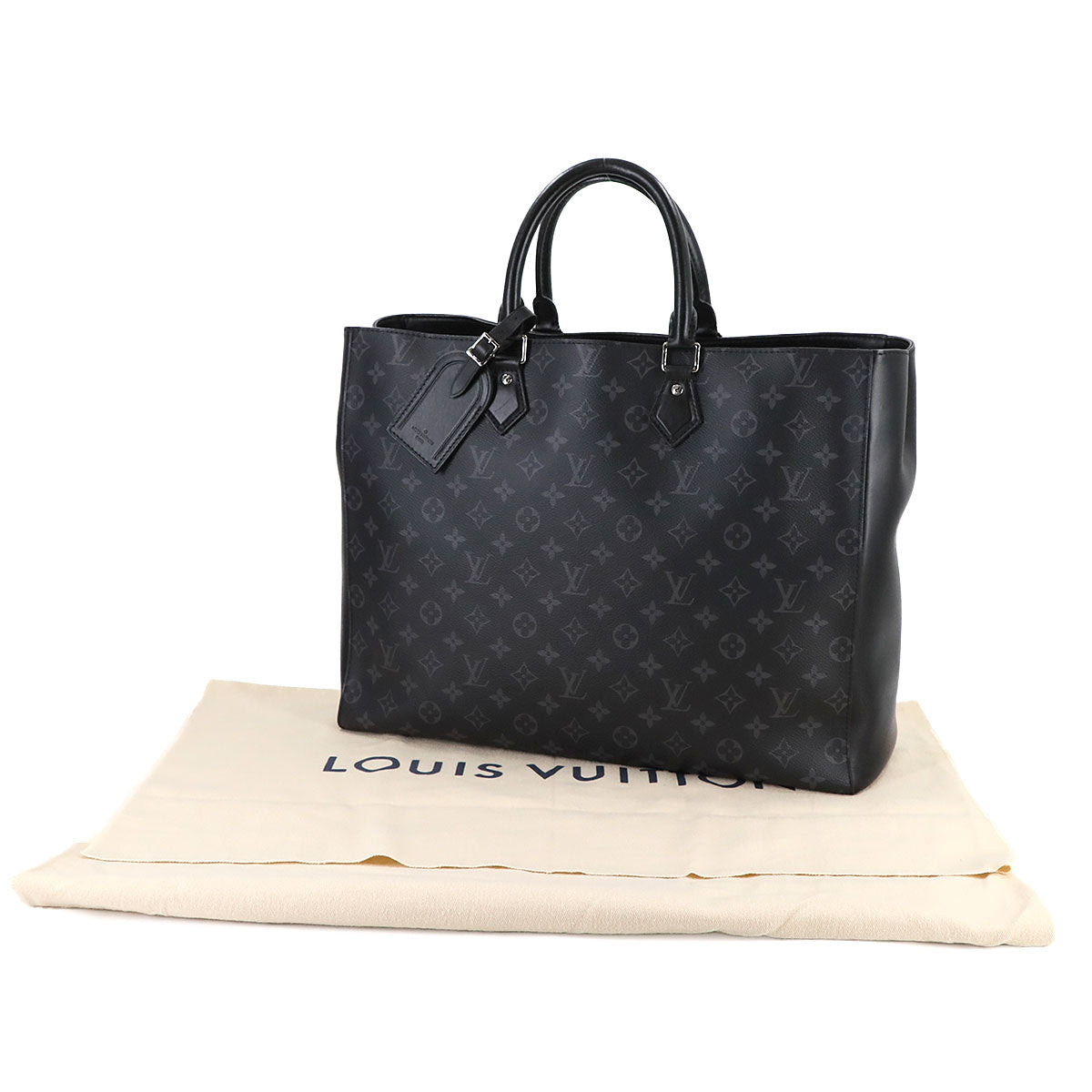 Monogram Eclipse Grand Sac Tote Bag Black M44733 Purse