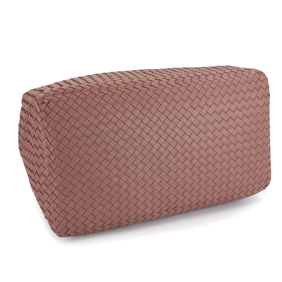 Intrecciato Boston Bag Leather Pink Purse