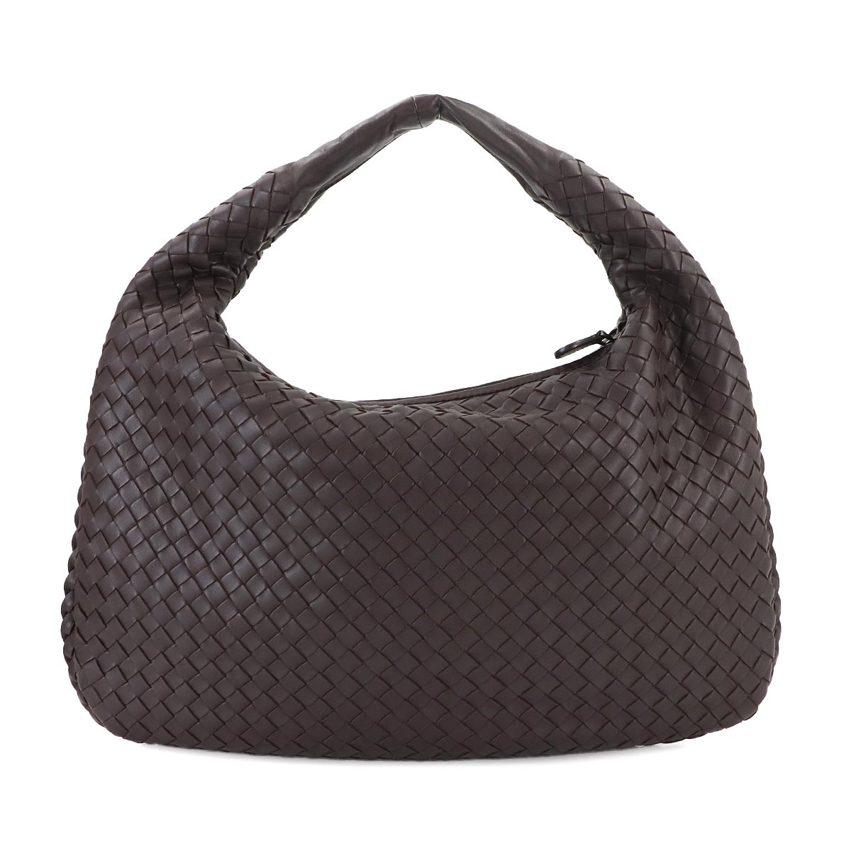 Intrecciato Veneta Shoulder Bag Leather Brown 115653