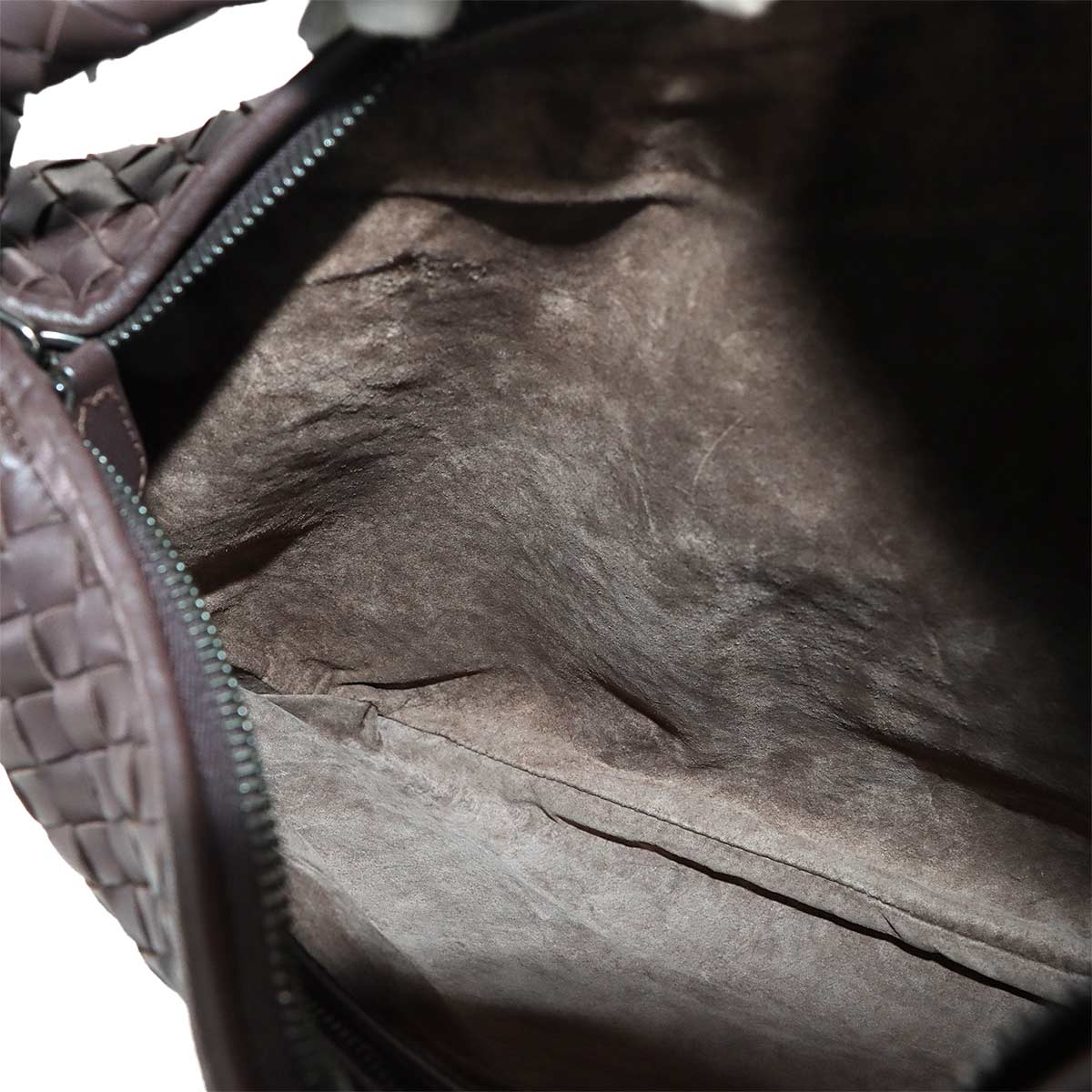 Intrecciato Veneta Shoulder Bag Leather Brown 115653