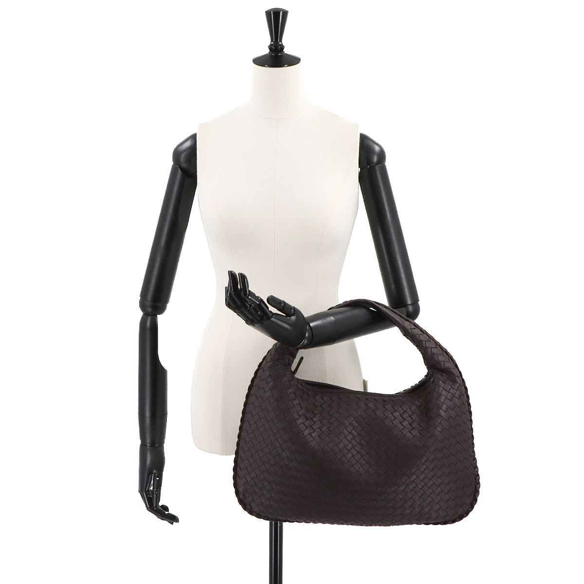 Intrecciato Veneta Shoulder Bag Leather Brown 115653