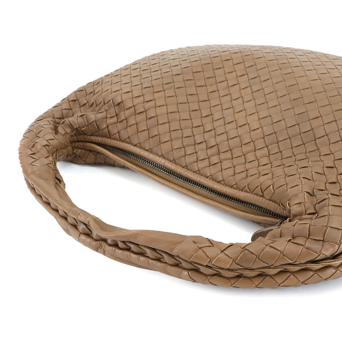 Intrecciato Veneta Shoulder Bag Leather Brown 115653