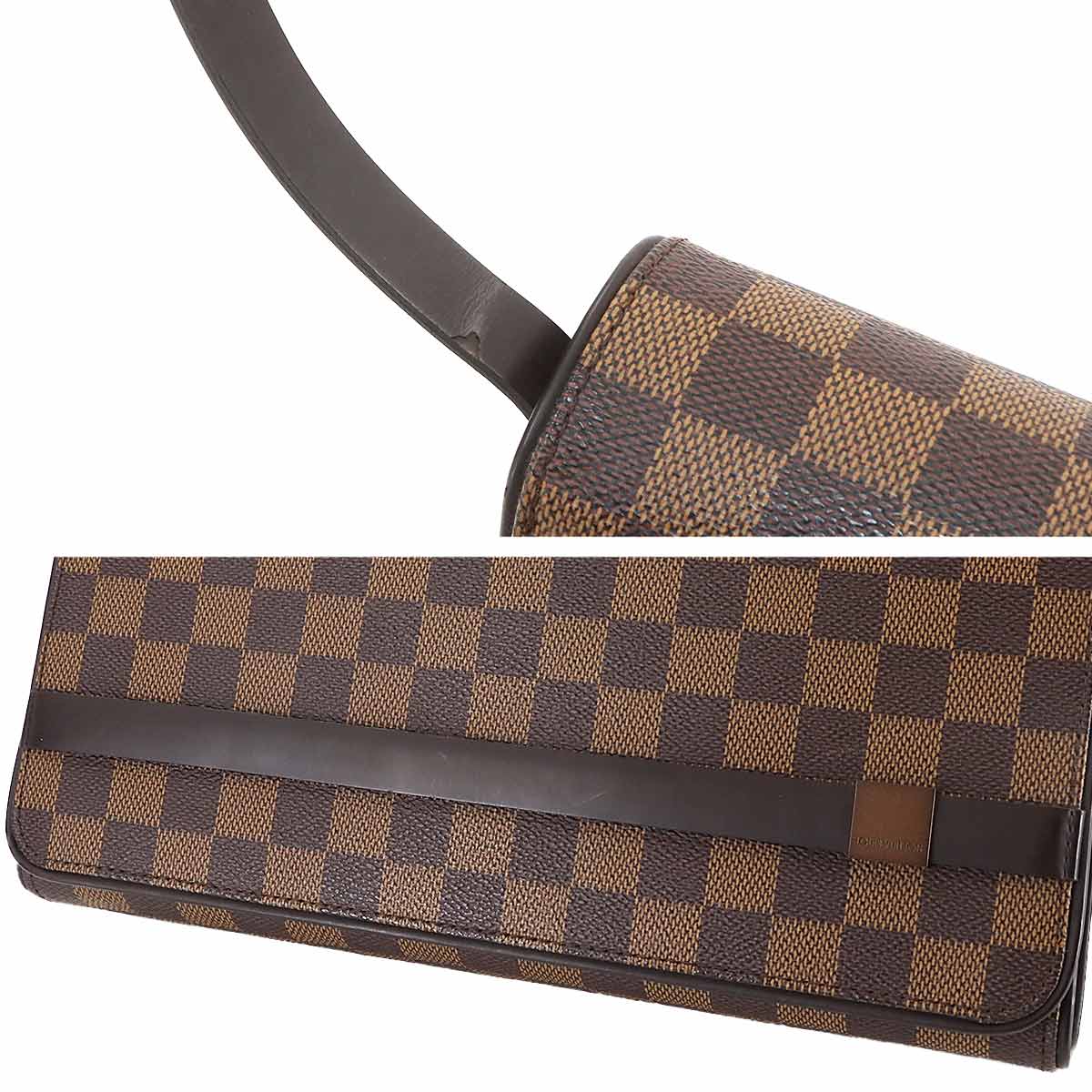Damier Tribeca Long Shoulder Bag Ebene N51160 Purse