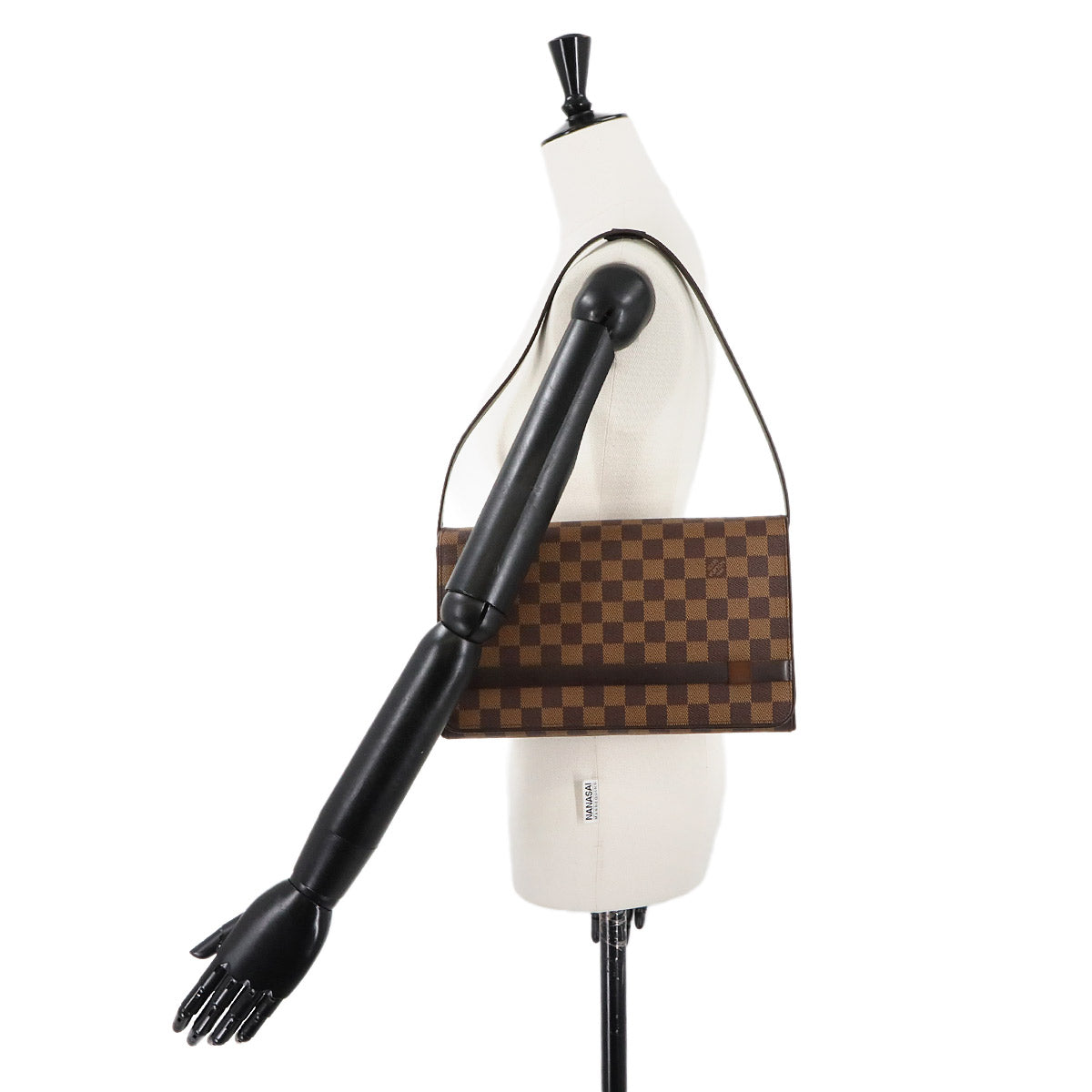 Damier Tribeca Long Shoulder Bag Ebene N51160 Purse