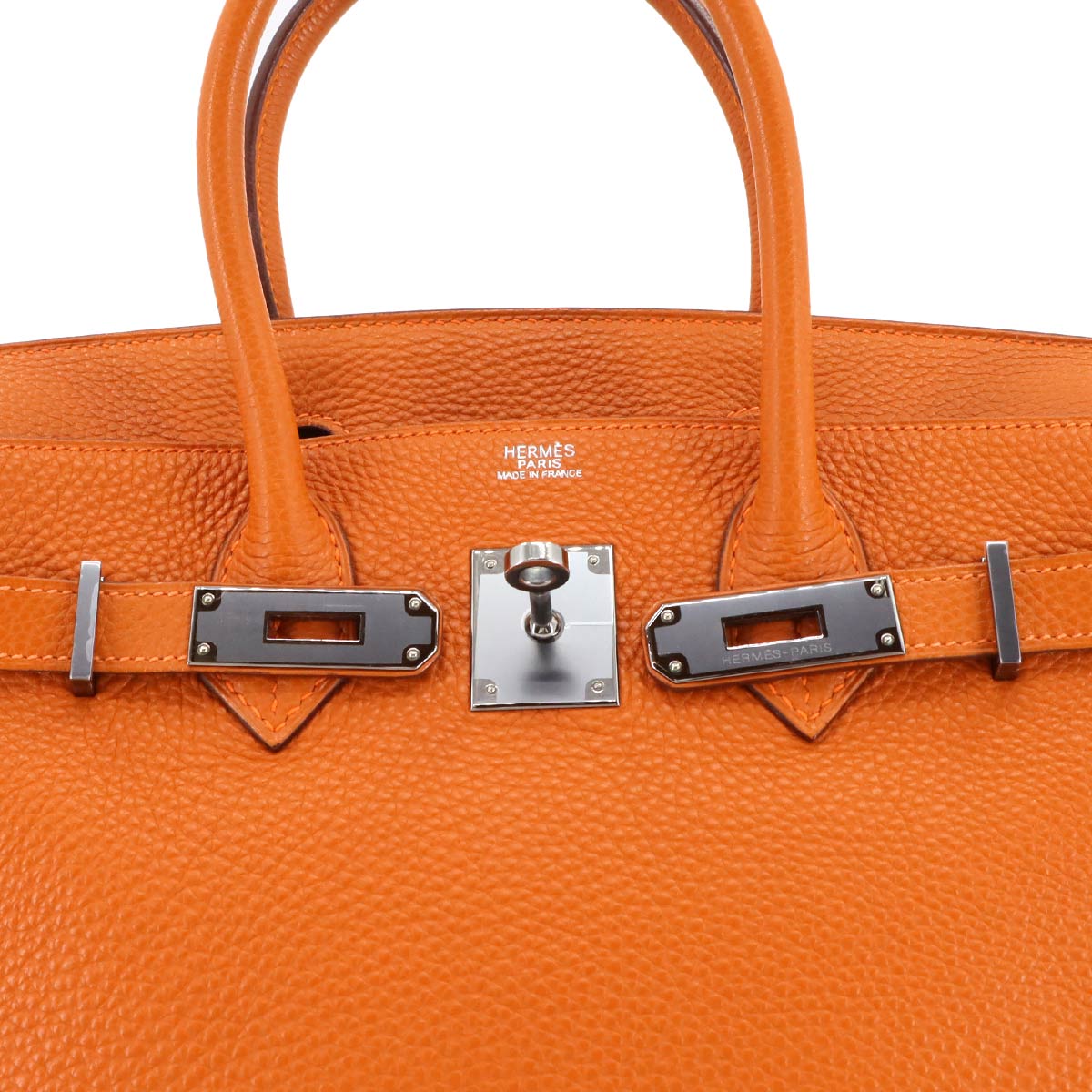 Birkin 30 Veau Togo Potiron Gold Hand Bag Purse