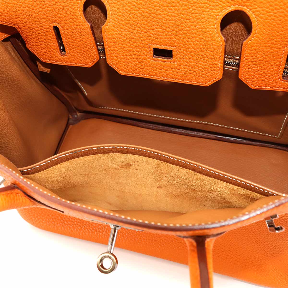 Birkin 30 Veau Togo Potiron Gold Hand Bag Purse