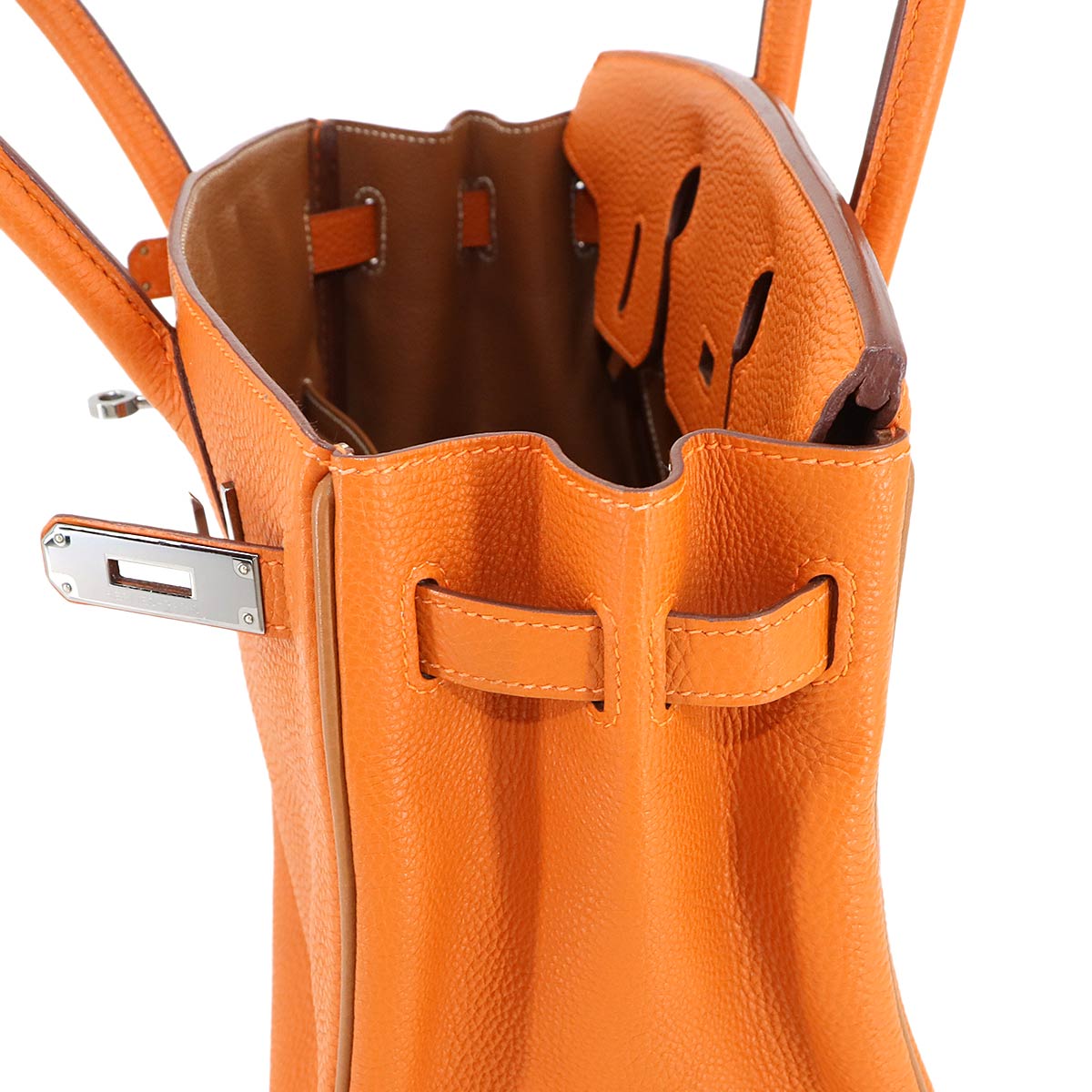 Birkin 30 Veau Togo Potiron Gold Hand Bag Purse