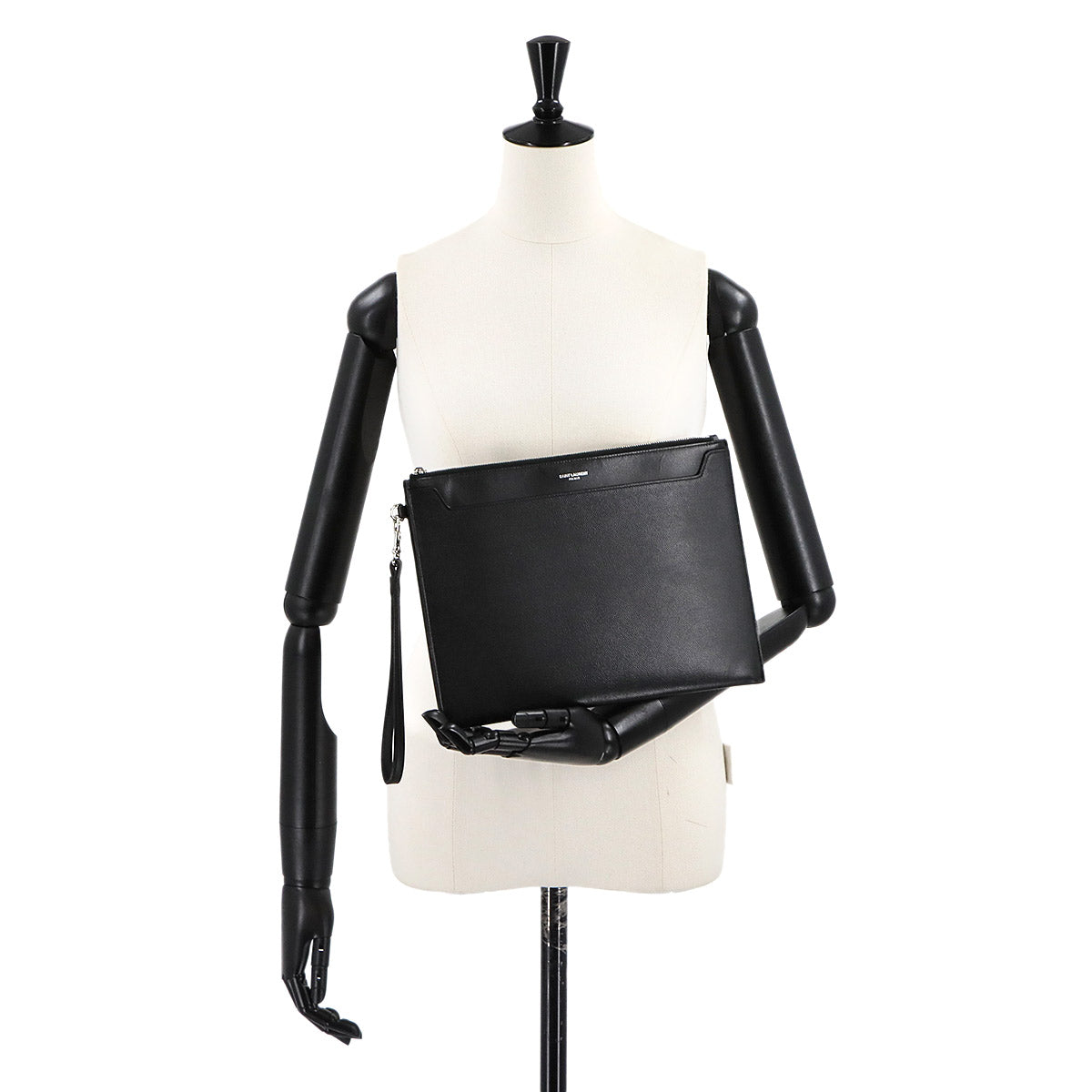 Catherine Tablet Holder Clutch Bag Leather Black 608060