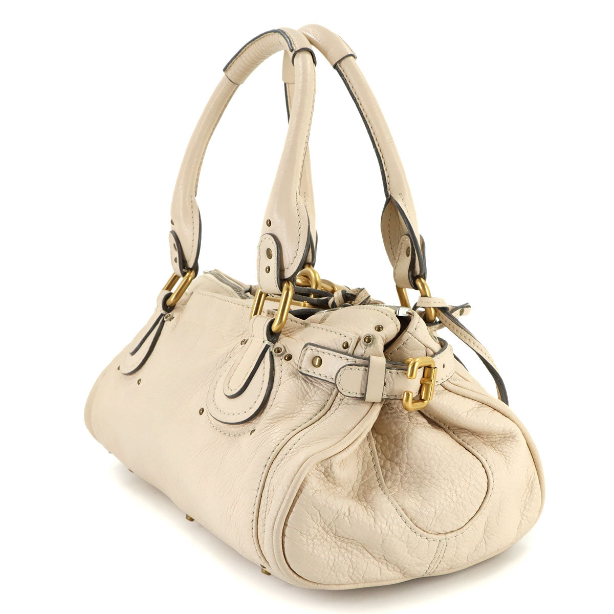 Paddington Hand Bag Leather White Purse