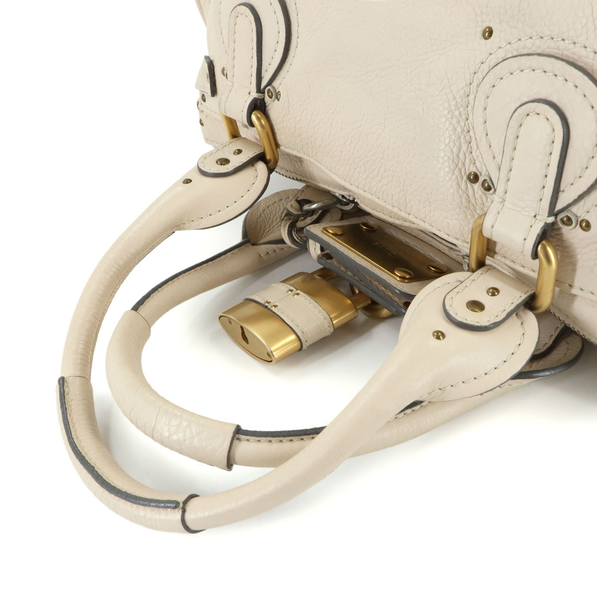Paddington Hand Bag Leather White Purse