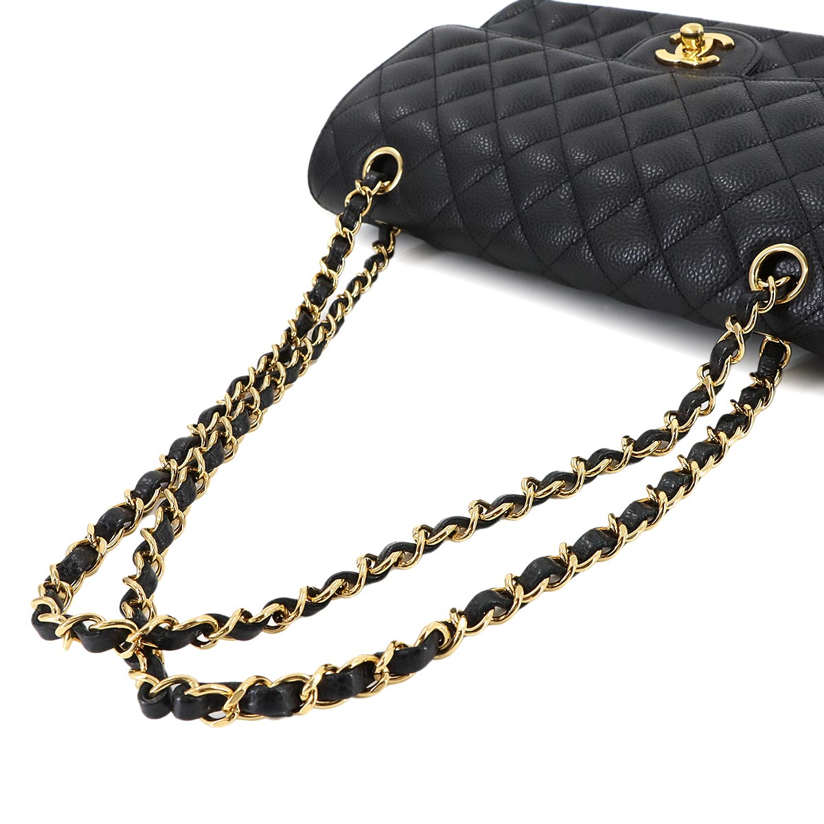 Matelasse 25 Chain Shoulder Bag Leather Black A01112 11.12