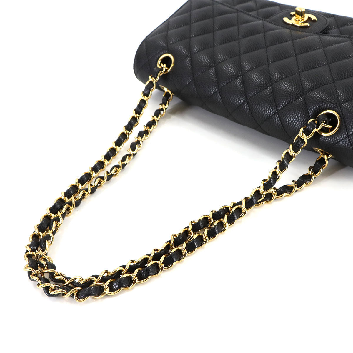 Matelasse 25 Chain Shoulder Bag Leather Black A01112 11.12