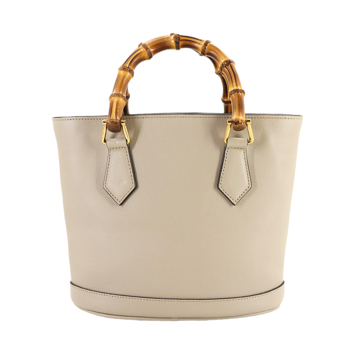 Banboo Diana Tote Shoulder Bag Leather Beige 750396 Purse