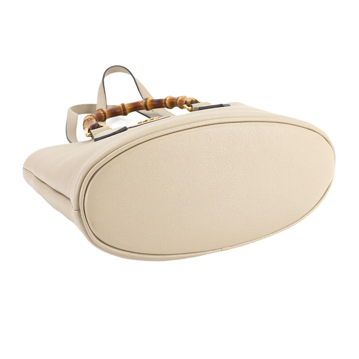 Banboo Diana Tote Shoulder Bag Leather Beige 750396 Purse