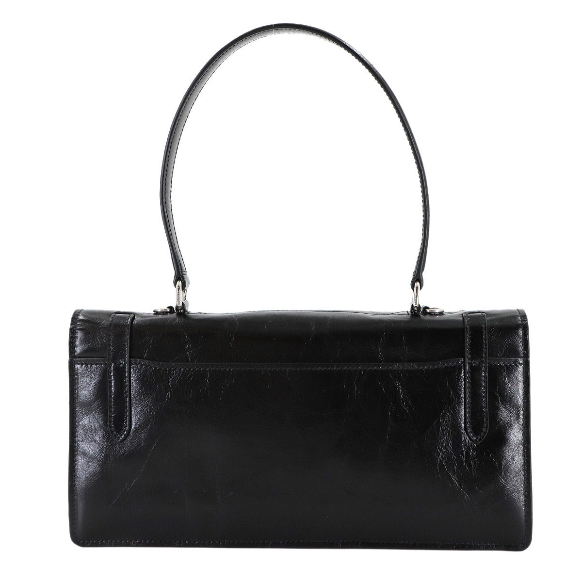 PRADA 2way Hand Shoulder Bag Leather Black 1BN026 Purse